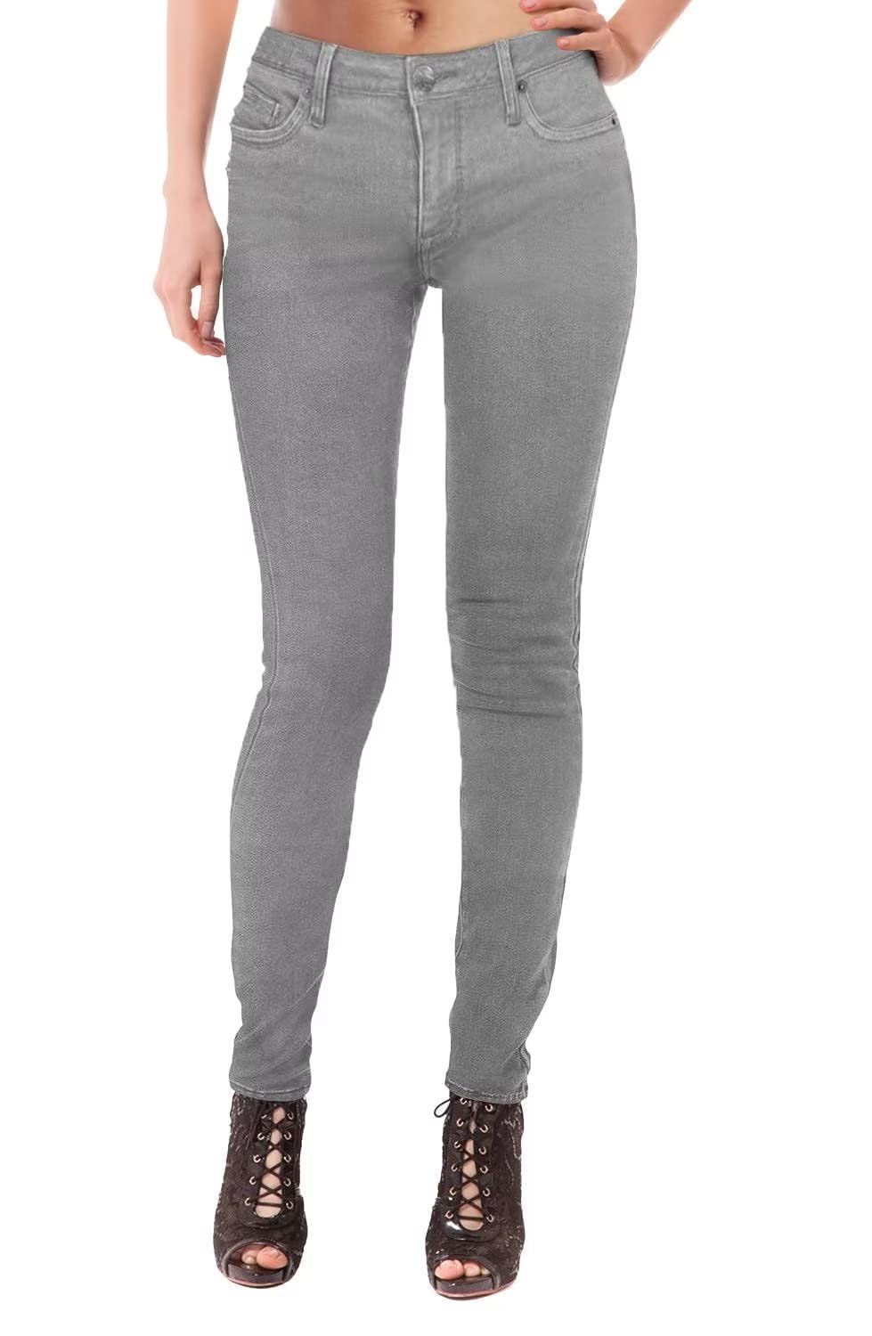 Hybrid  Company Womens Super Comfy Stretch Denim 5 Pocket Jean P22882Skx Grey 18