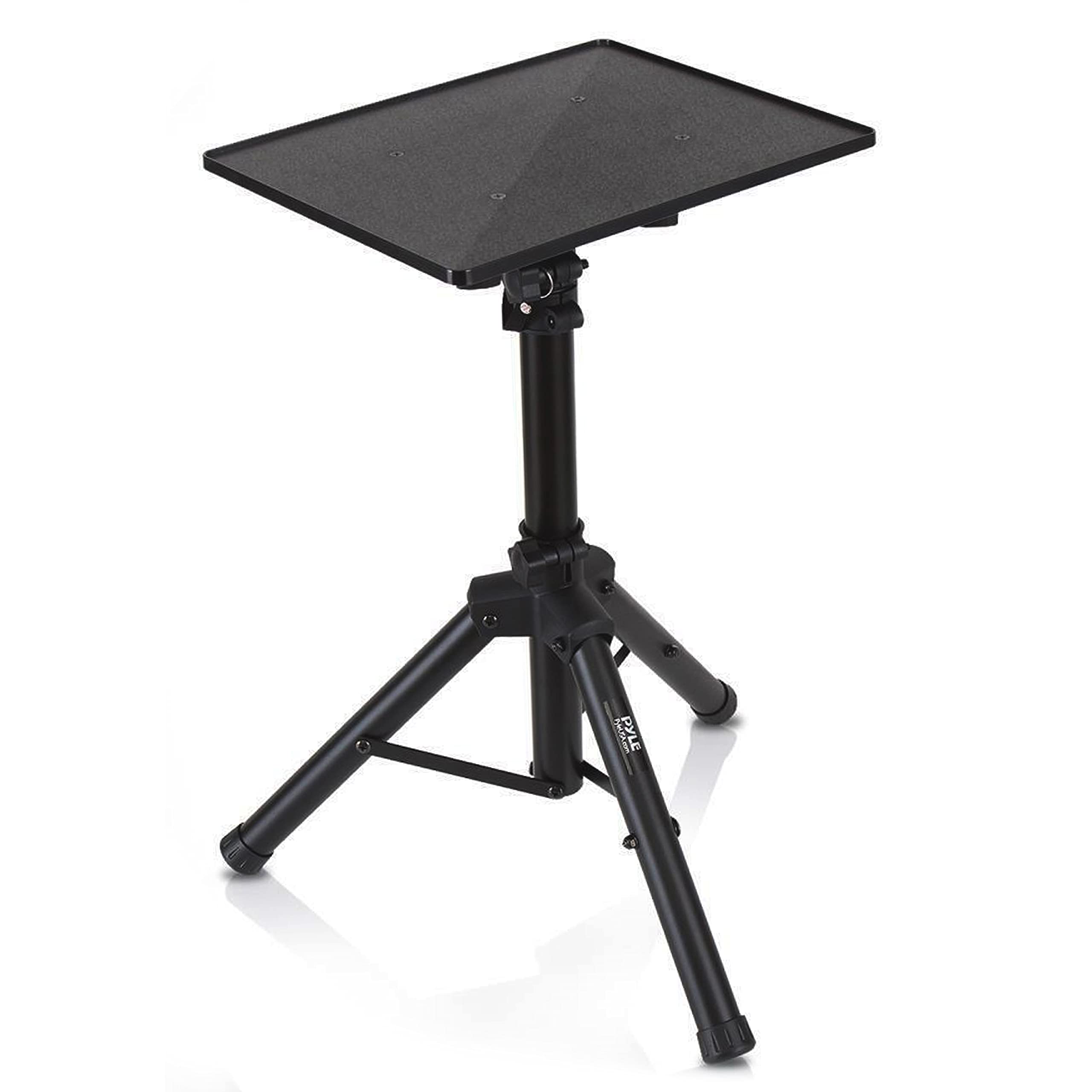 Pyle-Pro Universal Projector Stand -Height & Angle Adjustable Tripod Stand-Hold Laptops, Computers, Dj Equipment & Projectors-He