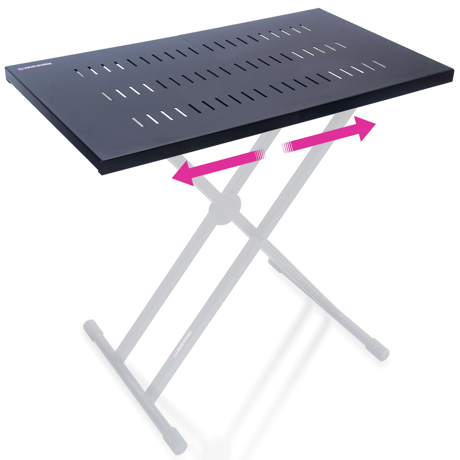 Liquid Stands Utility Table Top ONLY for X Style Keyboard Stands and Z Style Piano Stands - Portable DJ Table Stand, Dj Mixer St