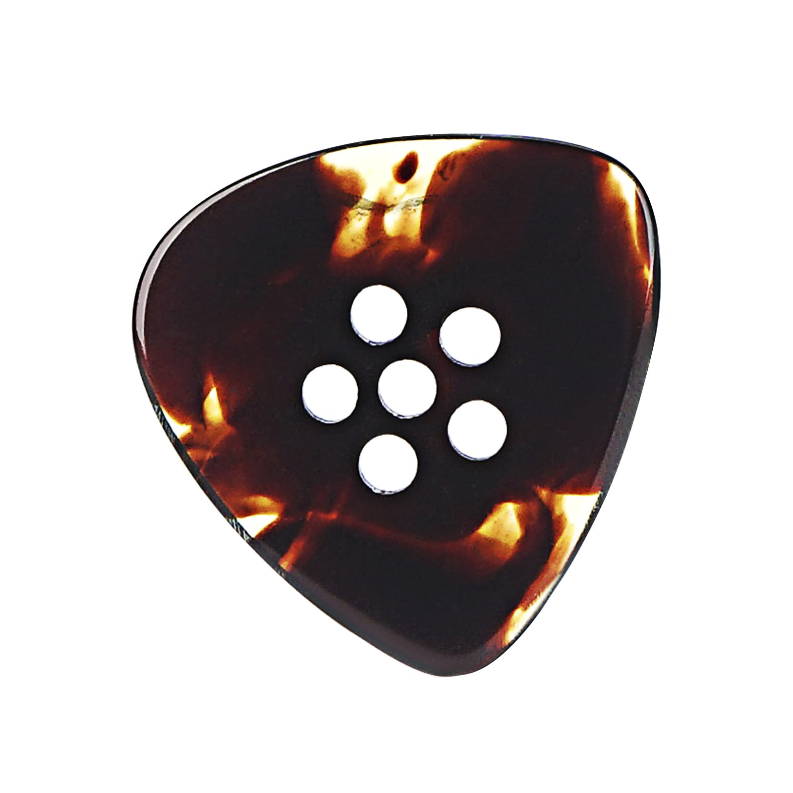 Musiin Hand-Made 3In1 Multi Flat Clear Tone Premium Thick Pick For Electric Guitar Bass Jazz Blues Guitar (Tortie)