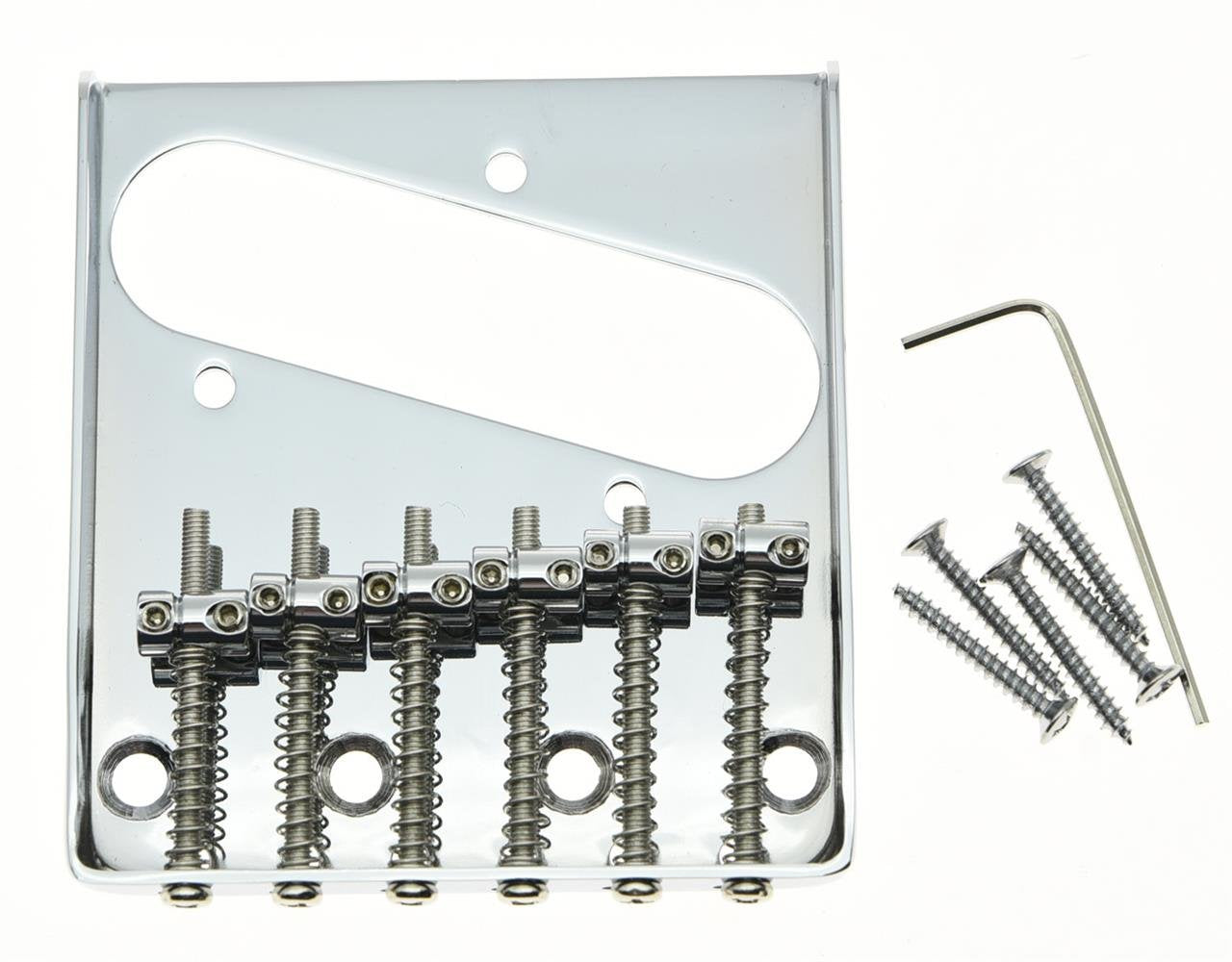 Kaish Chrome Vintage Tele Ashtray Electric Guitar Bridge With 6 Saddles For Telecaster