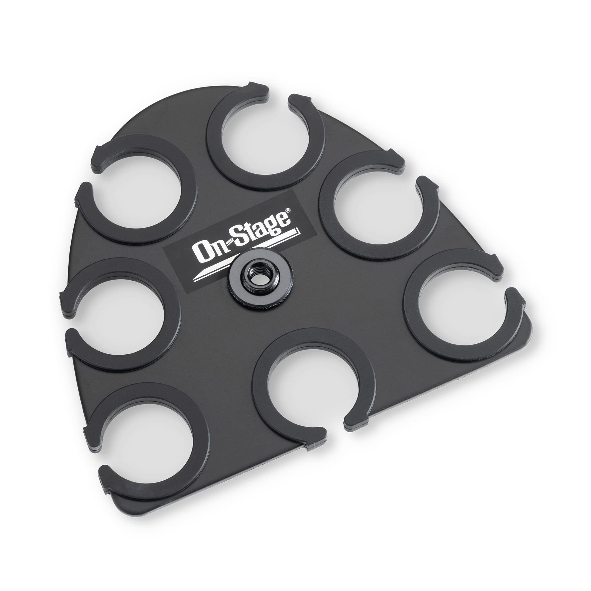 On-Stage MSA2700 Multi-Mic Holder (Microphone Organizer and Display for Handheld, Dynamic, Wired, and Wireless Mics, Silicone Pa