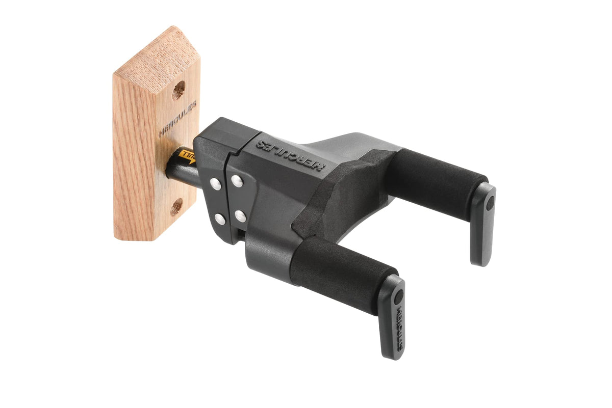 Hercules Gsp38Wbplus Auto Grip System Guitar Hanger,Black