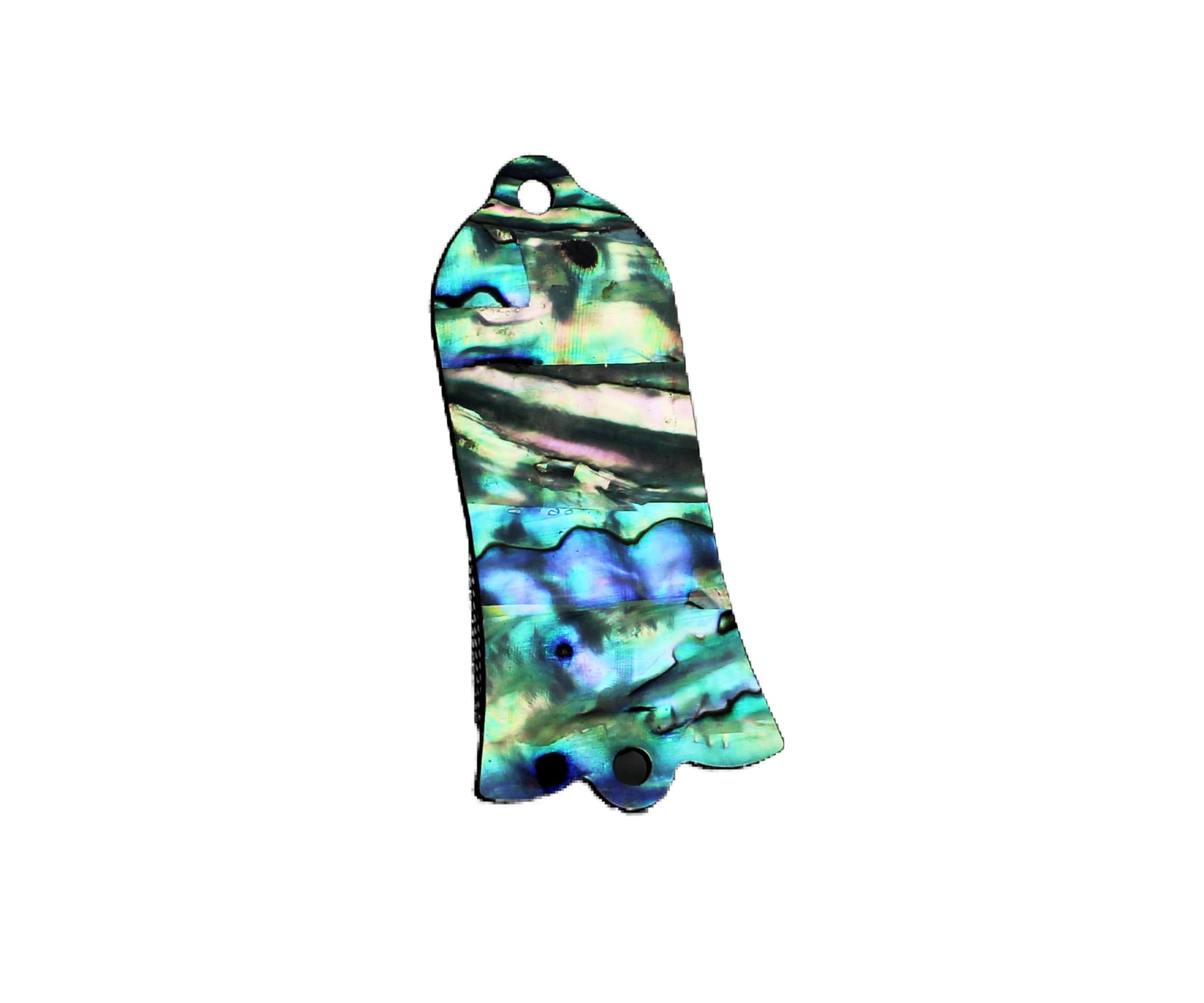 Guyker 1 Pcs Guitar Head Cover 2 Holes, Painted Shell Plastic Bell Shape Guitar Truss Rod Cover for LP Style Guitar Accessories 