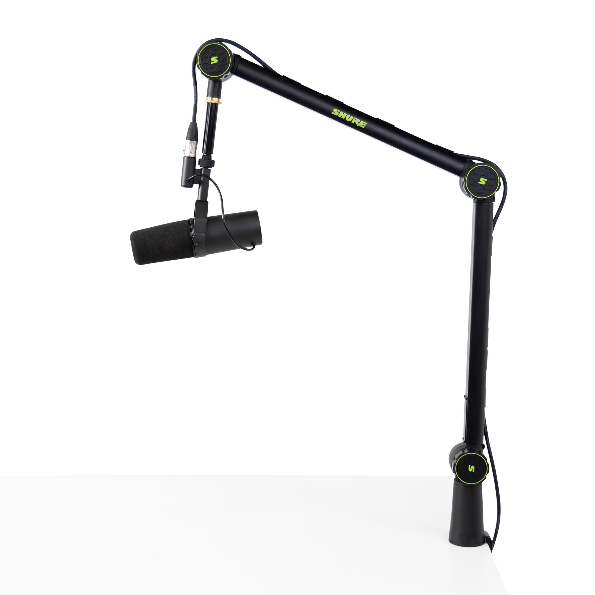 Shure By Gator Deluxe Articulating Desktop Podcasting Mic Boom Arm With Cable Management Channel; (Sh-Broadcast1)