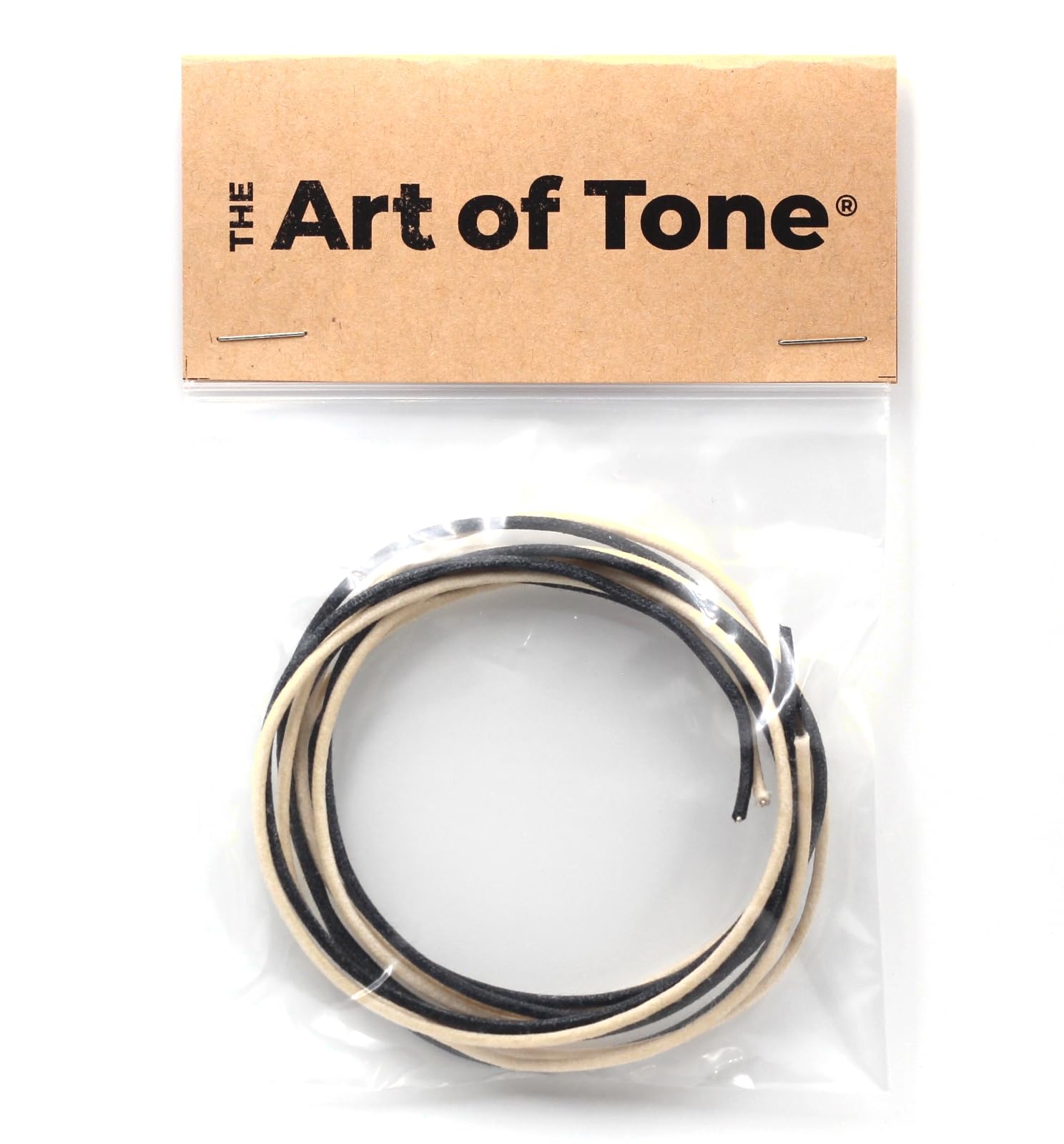 The Art Of Tone Guitar Wire, Hookup Wire, Gavitt Cloth Wire, 22awg Stranded Copper Wire, 3 feet of Each Color Black/White Pushba