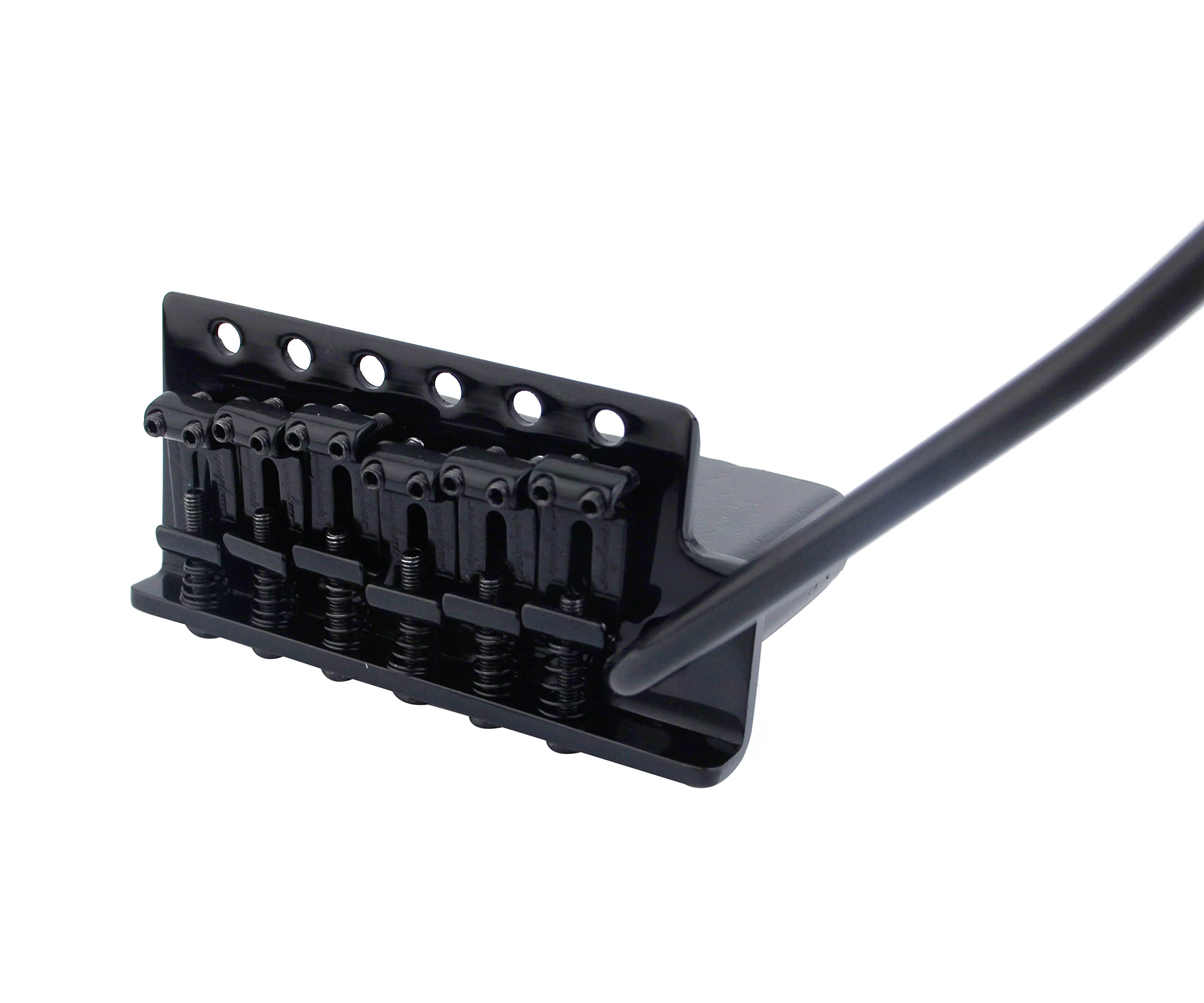Guyker Tremolo Bridge Vintage Bent Steel Saddles and Zinc Block Compatible with Start ST Electric Guitar (GG-1004, Black)