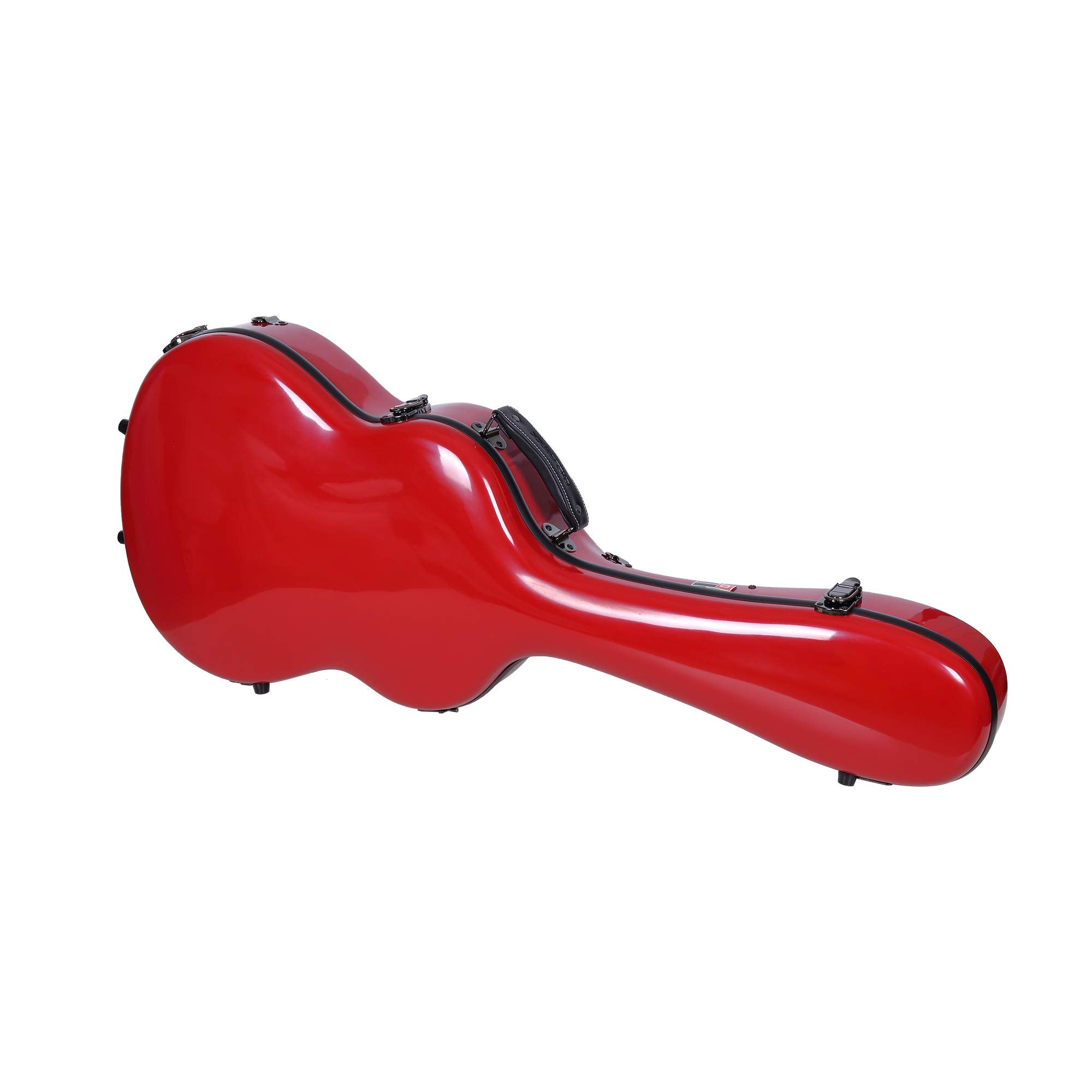 Crossrock Deluxe Fiberglass Classical Guitar Case, 4/4 Full Size, Red (CRF2020CRD)
