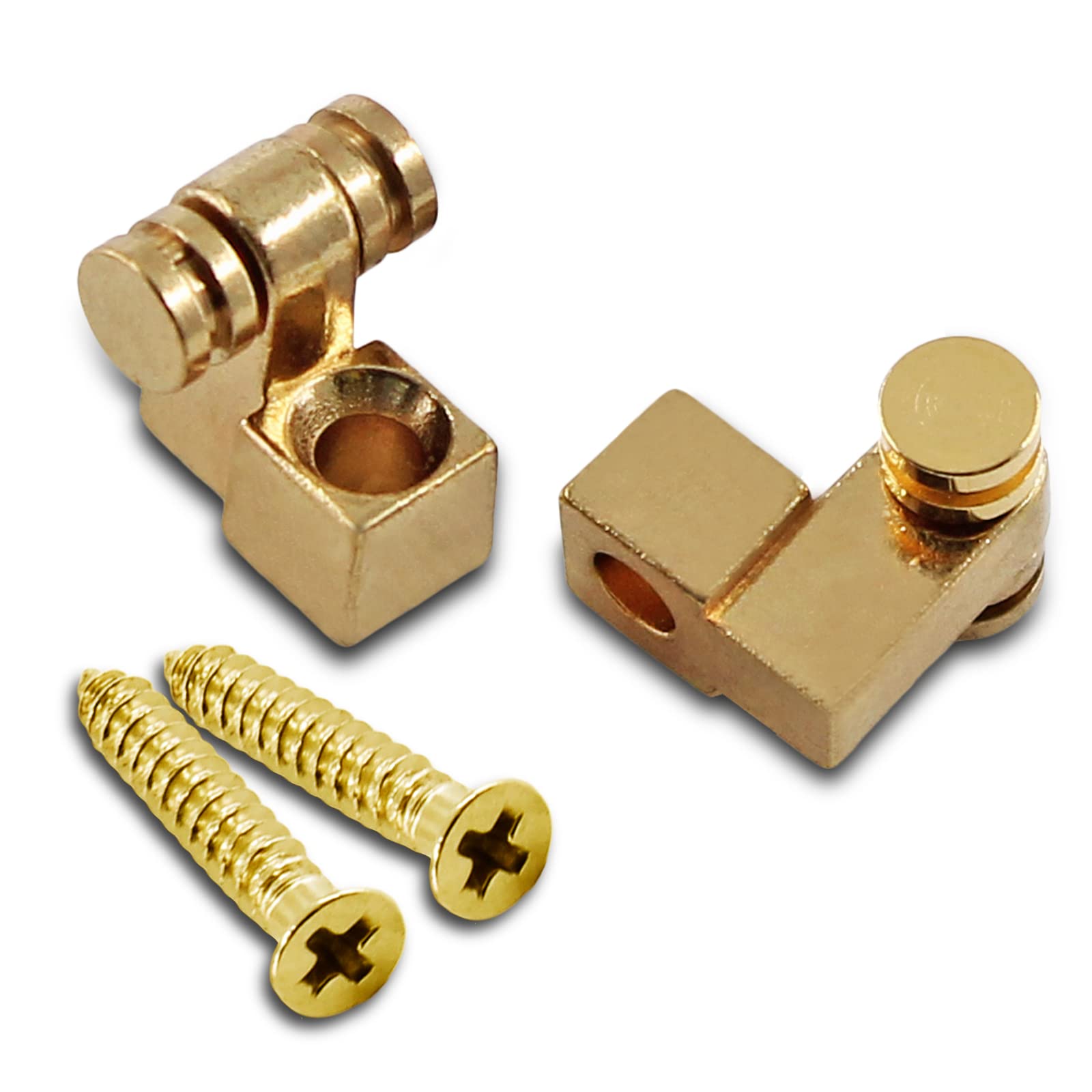 Jersvimc 2 Pcs Guitar Roller String Tree, Gold String Tree Retainer Telecaster String Guide Bass String Retainer Screw For Tele
