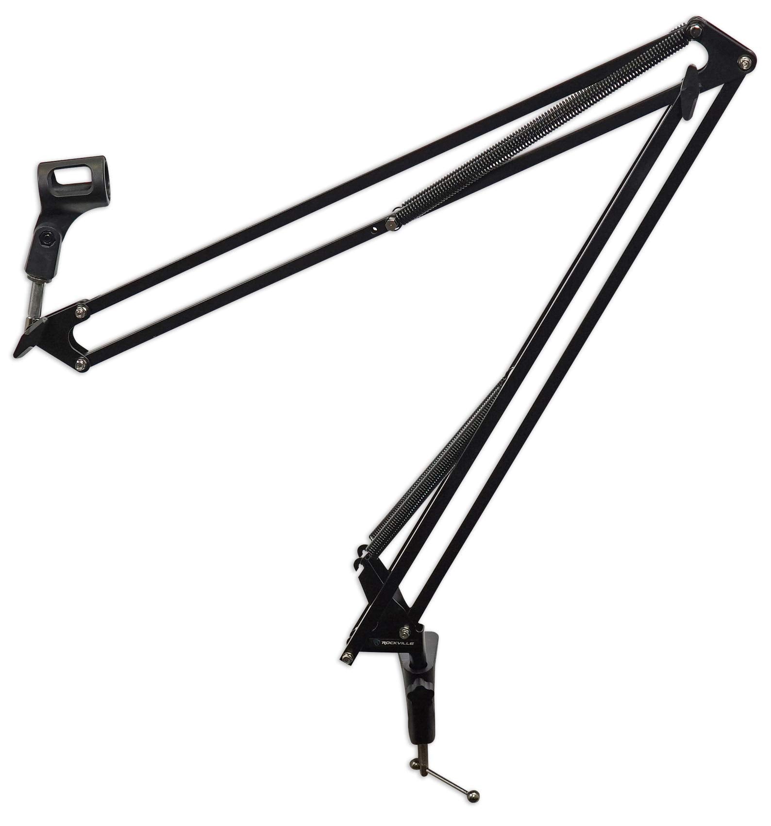 Rockville DMS40 40'' Microphone Boom Arm Studio Podcast USB Mic Stand+Desk Clamp