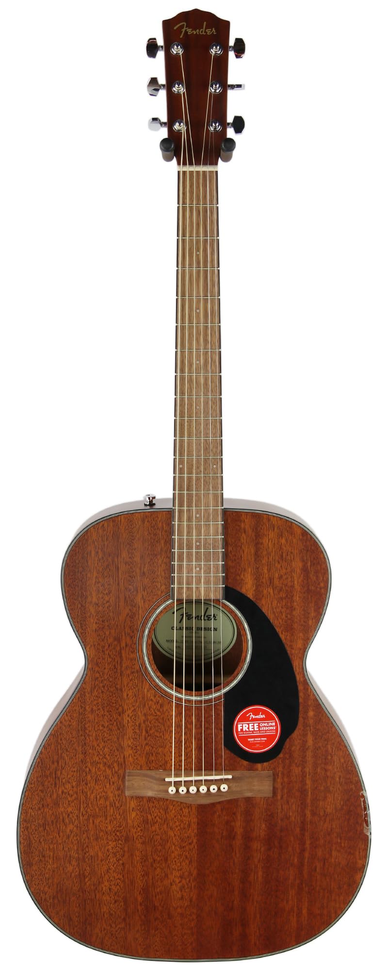Fender Cc-60S All-Mahogany Concert V2 Pack Acoustic Guitar, With 2-Year Warranty, Natural, With Gig Bag And Accessories