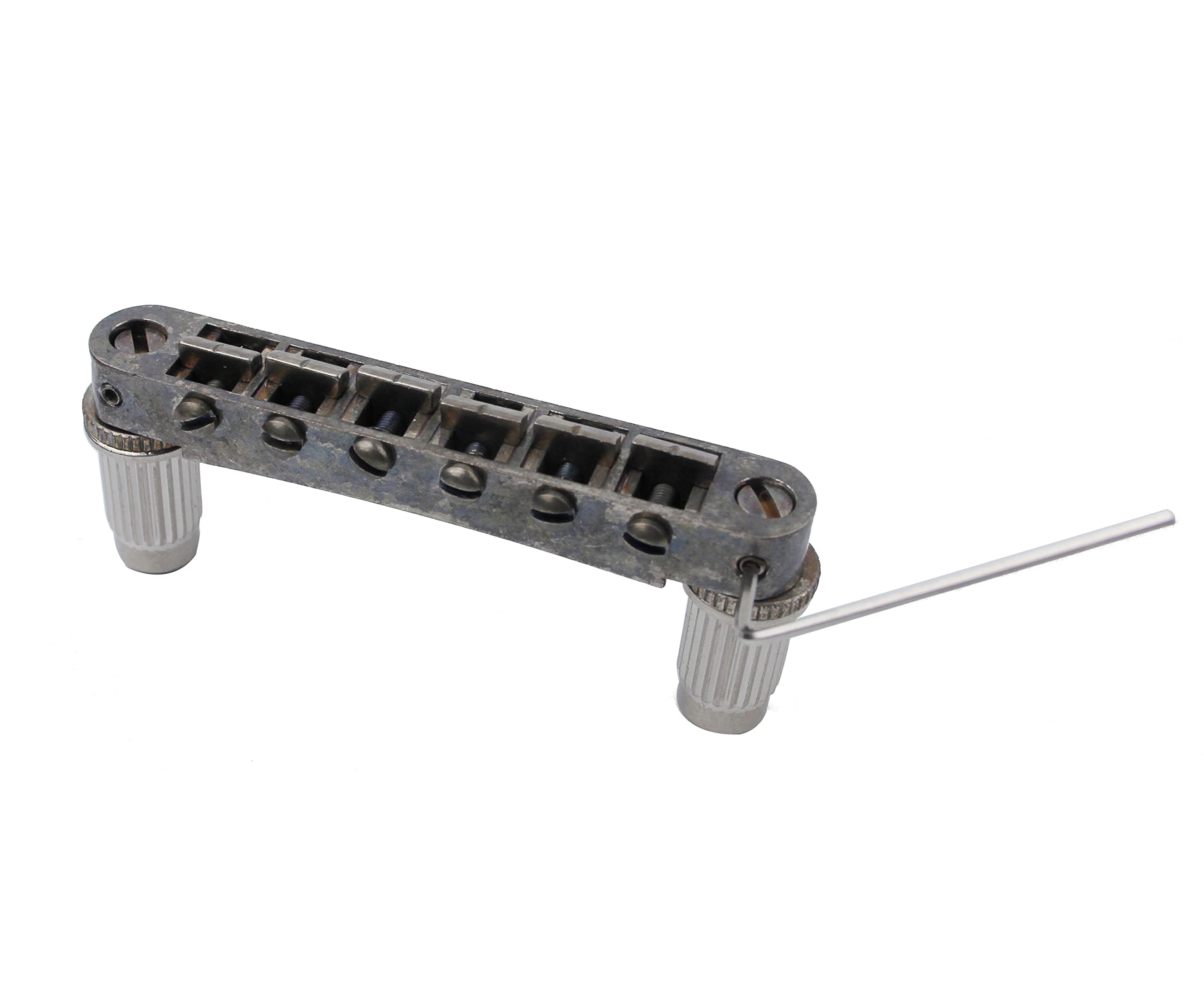 Guyker Guitar Saddle Bridge - Tune-O-Matic Bridges with Studs Replacement for LP EPI 6 String Electric Guitar (GM003, Relic)