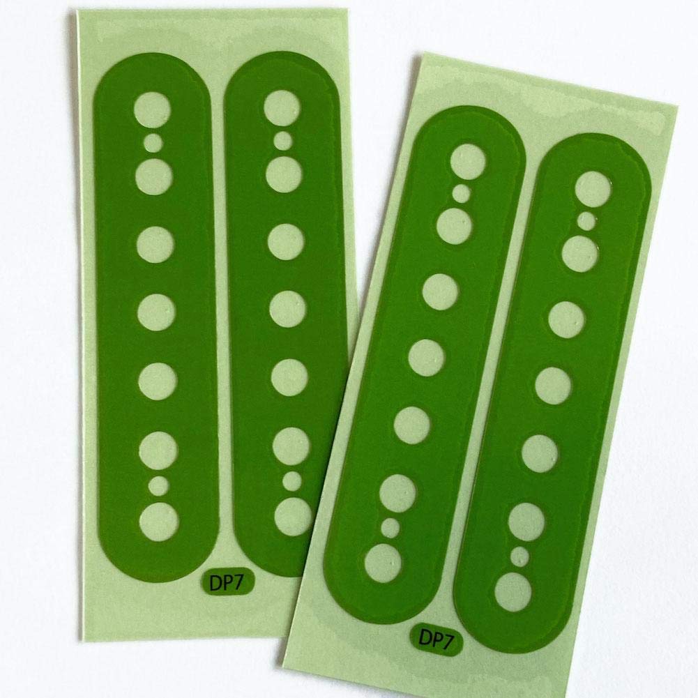 Pickup Stickers For 7 String Guitar Humbuckers - Green