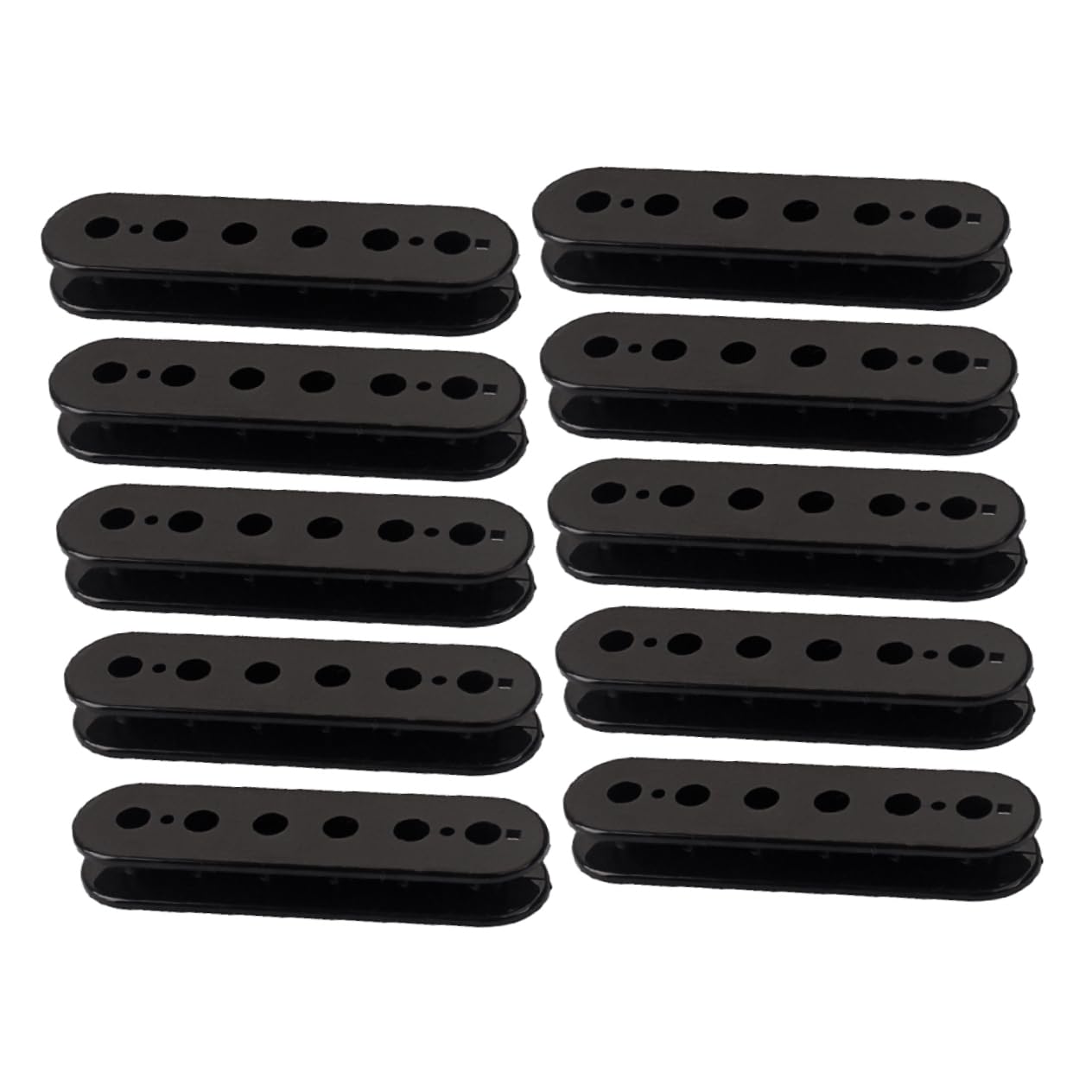 BIUDECO 10Pcs Black Humbucker Slug Bobbin Covers for Electric Guitar Pickup Covers for Customizing and Replacing Old Accessories