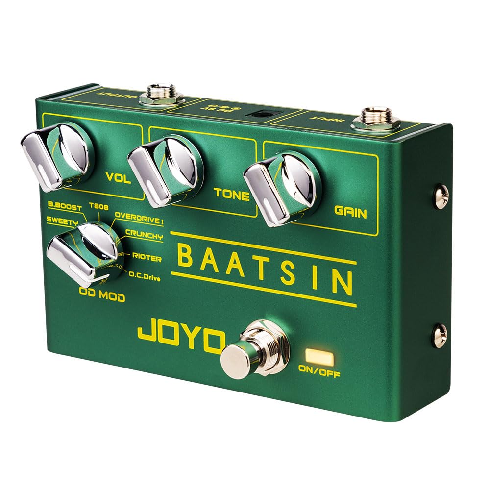 JOYO Pure Analog Overdrive & Distortion Multi Effect Pedal R Series 8 Classic OD/DS Sounds for Electric Guitar (Baatsin R-11)
