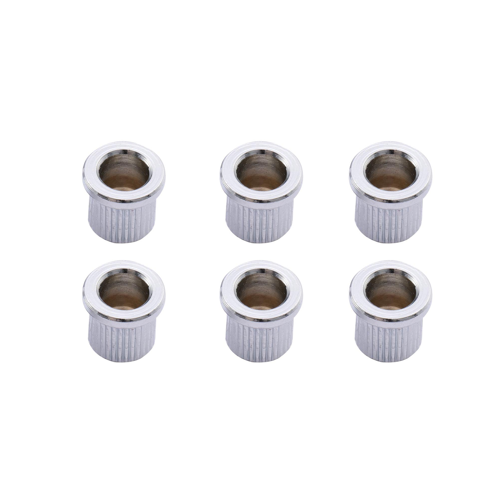 Musiclily Pro Big Lip Style Guitar String Ferrules String Through Body For Telecaster/Hardtail Strat Style Electric Guitar, Chro