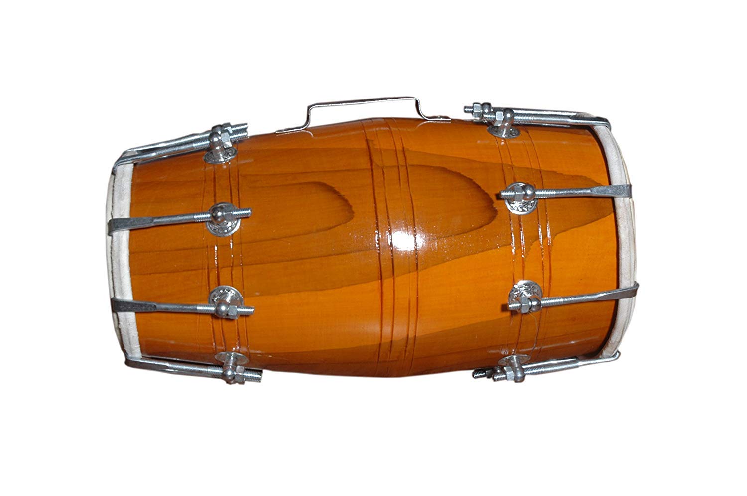 Gt Manufacturers Wooden Musical Dholak Instrument Drum Nuts & Bolt 01 (Yellow)