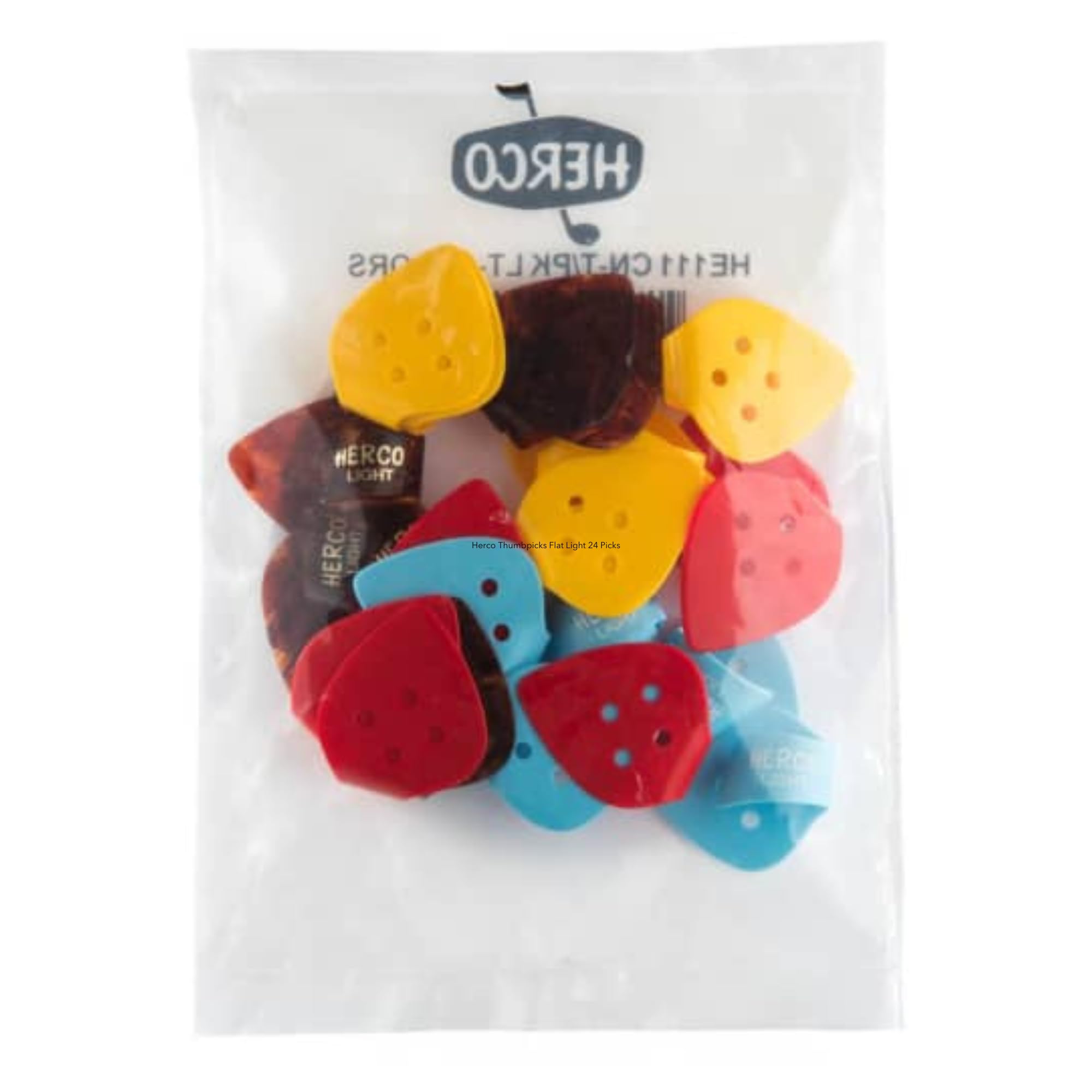 JIM DUNLOP HE111 Flat Thumbpicks, Light, 24/Bag