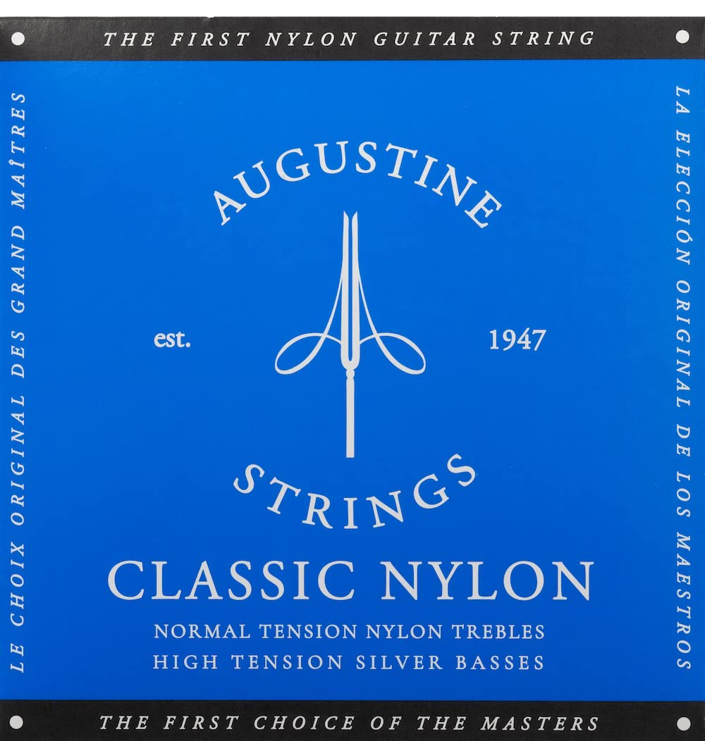 Augustine Classic Blue Nylon Guitar Strings - High Tension - 1 Set