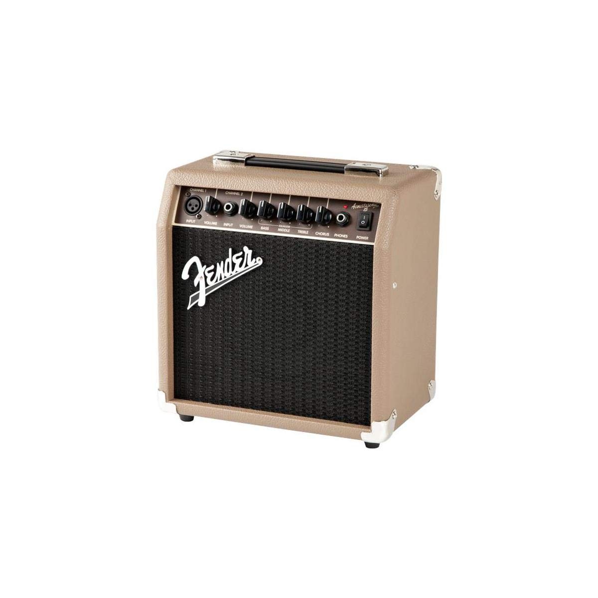 Fender Acoustasonic Guitar Amp for Acoustic Guitar, 15 Watts, with 2-Year Warranty 6 Inch Speaker, Dual Front-Panel inputs, 11.5