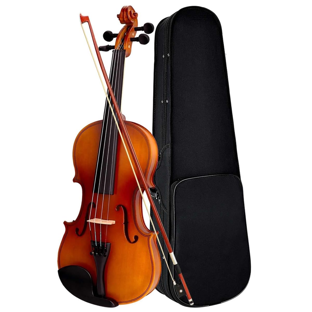 Device Of Urban Infotech 4/4 Full Size Acoustic Violin With Bow, Rosin, Hard Case - Brown