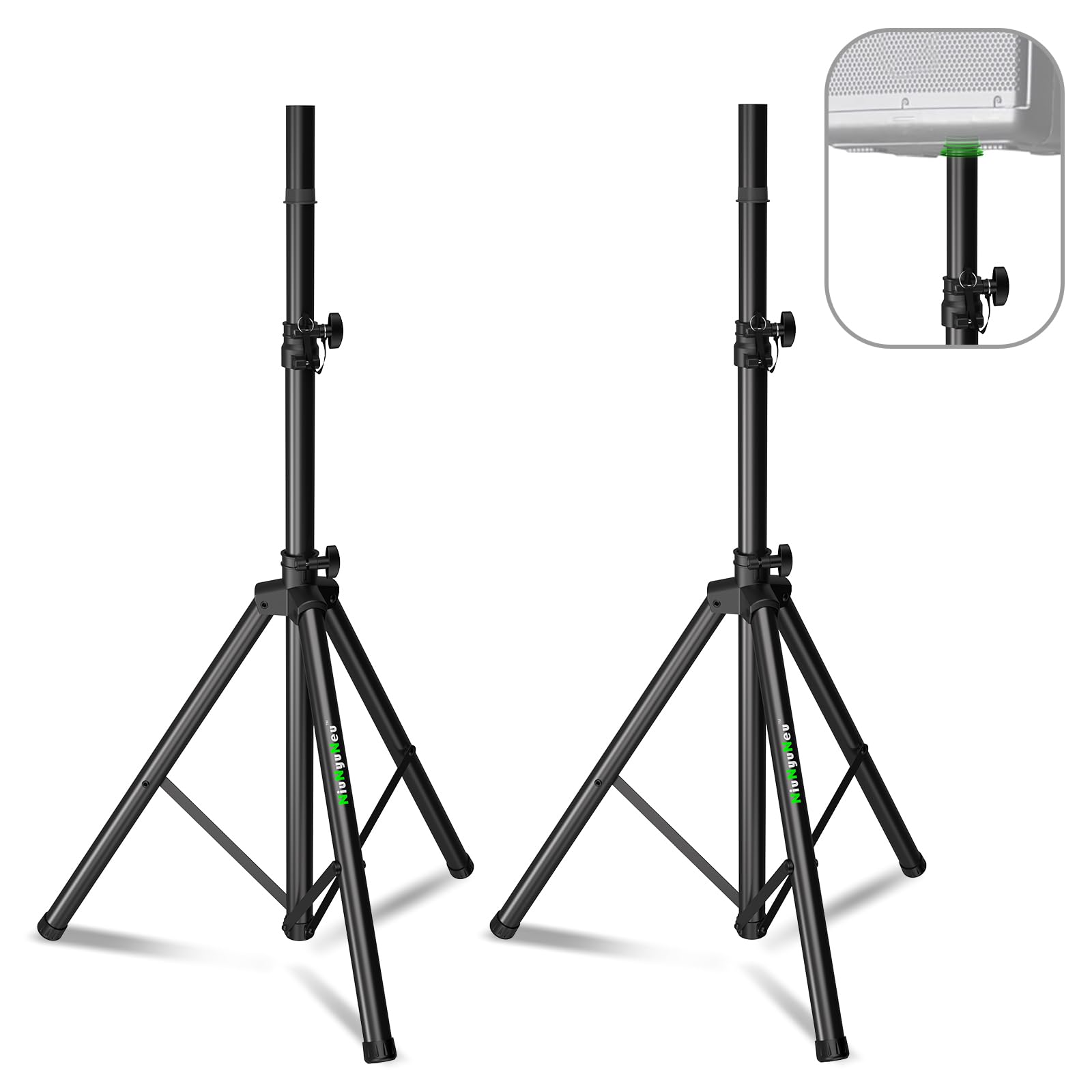 NiuNyuNeu Pair of Speaker Tripod Stands Height Adjustable from 43.7 to 70.8 PA DJ Party Tripod Speaker Stand 35mm Compatible