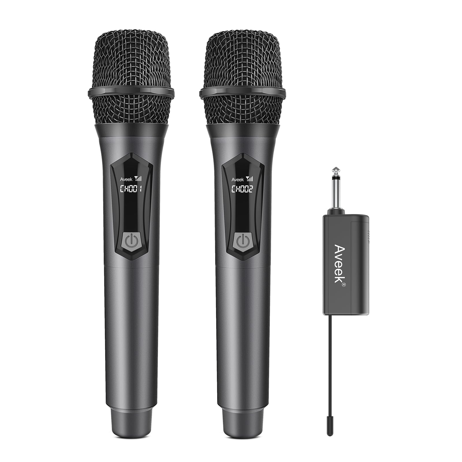Aveek Karaoke Microphone Wireless, Microphone For Speakers With Rechargeable Receiver For Party, Dj, Wedding, Speech, Singing(2
