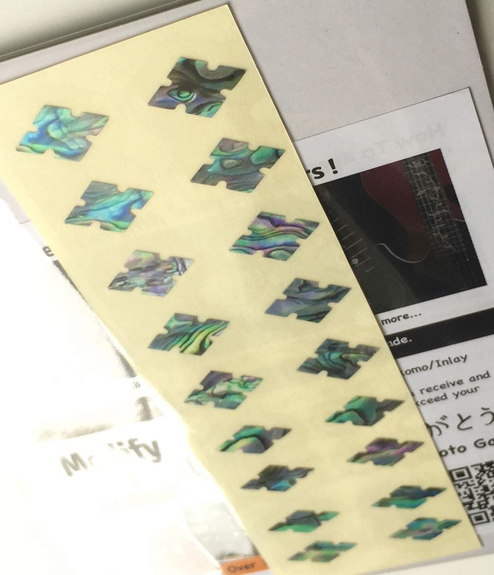 Fretboard Markers Inlay Stickers Decals for Guitars, Bass & Ukuleles - Traditional Slotted Diamonds - Abalone Mix
