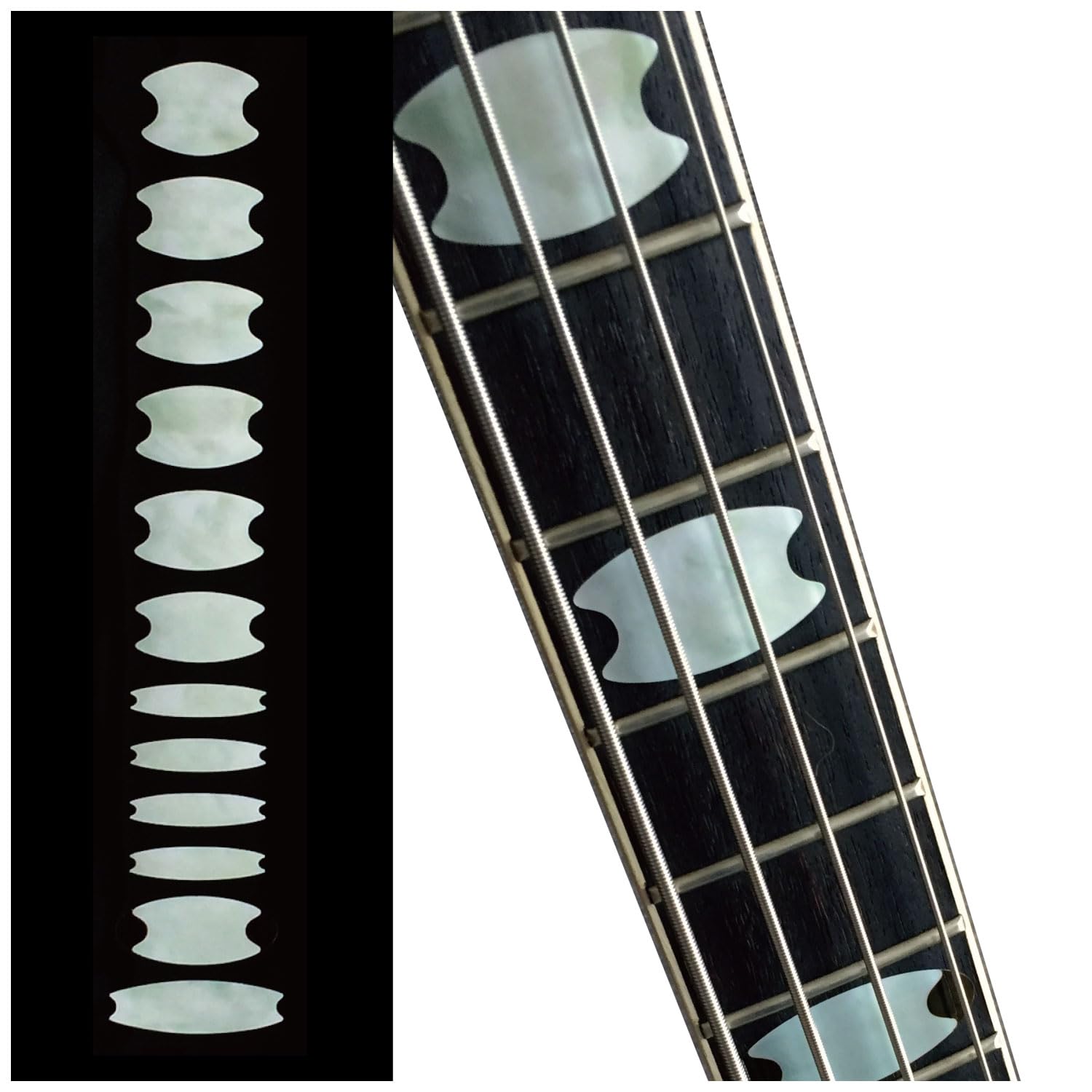 Inlaystickers Base Position Mark Instrument Inlay Sticker/Decal (FB-298OC-WT)
