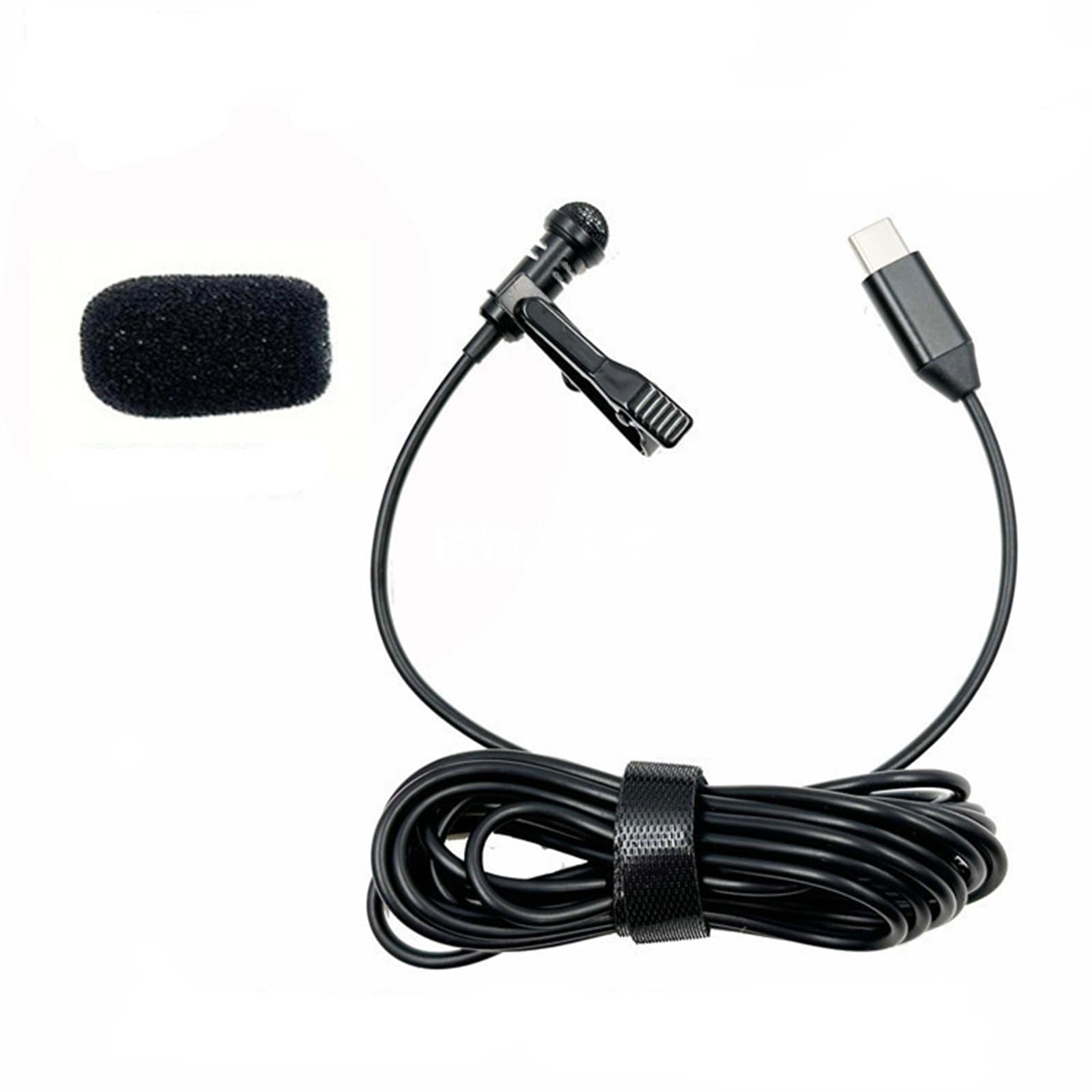 NewTH Lavalier Microphone USB C Lapel Clip-on Mic for iPhone 15/15 Pro /15 Pro Max Condenser Mic Phone Audio Video Recording Lav