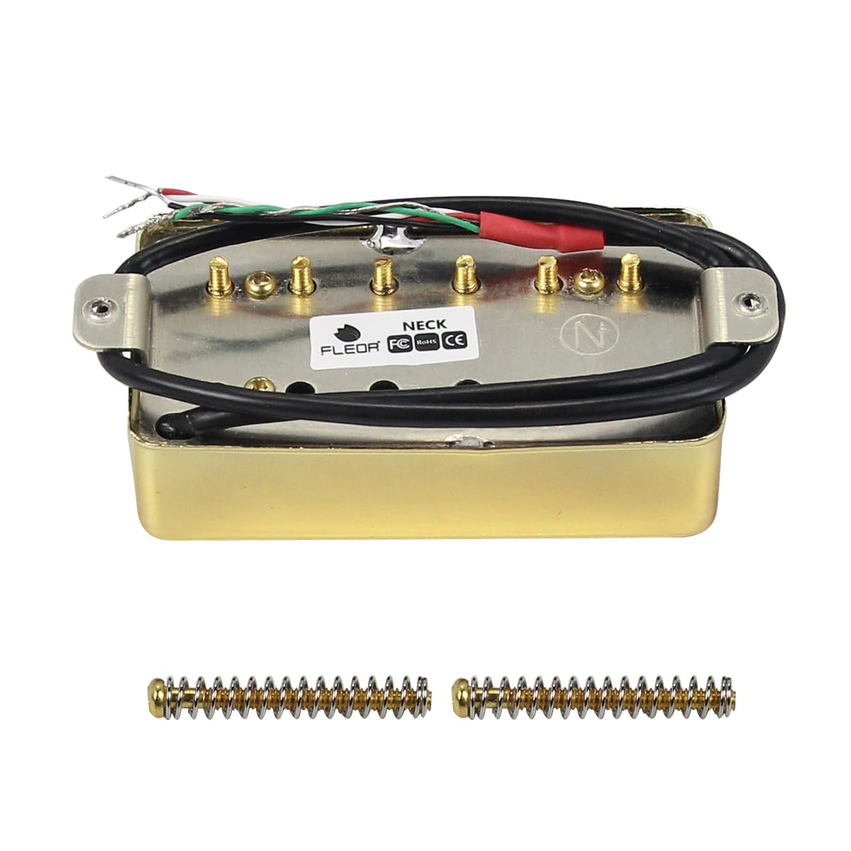 FLEOR Humbucker Pickup Ceramic Guitar Neck Pickup Golden Fit LP Style Electric Guitar