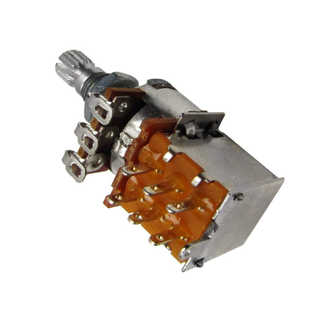 FLEOR 2pcs Push Pull Guitar Pots 18mm Split Shaft A500K Audio Taper Potentiometers