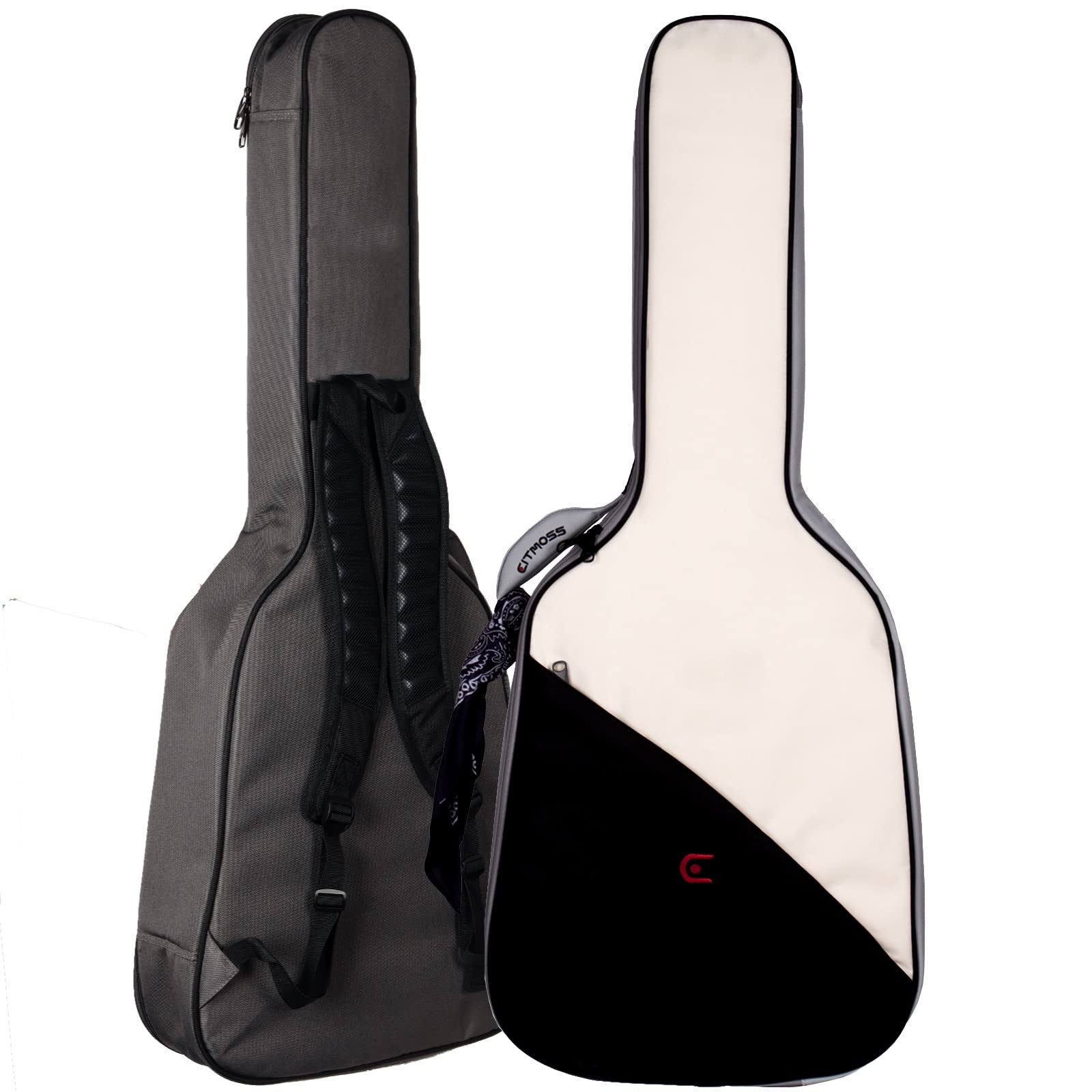 Eitmoss 36 Inch Acoustic Guitar Bag Case With Air-Cushioned Shoulder Straps, Soft Guitar Gig Bag, Adjustable Straps, Black