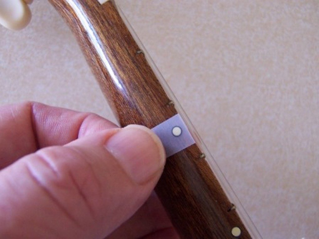 Classical Guitar Fret Markers - Rosette Black/Ivory Fret Dots