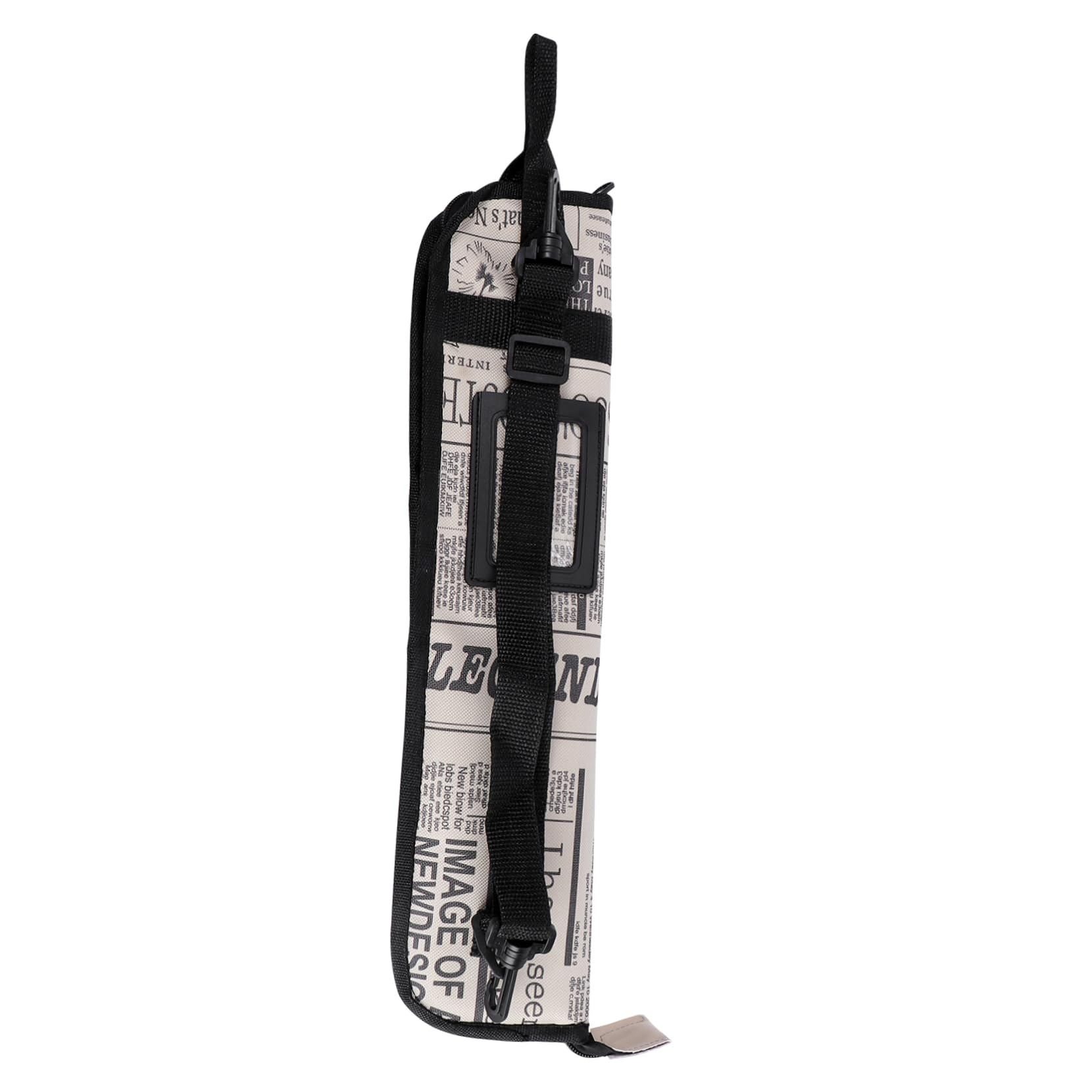 Holibanna Portable Drum Stick Bag With Shoulder Strap Drumstick Pouch For Up To Sticks Durable Material Creative Newspaper Style