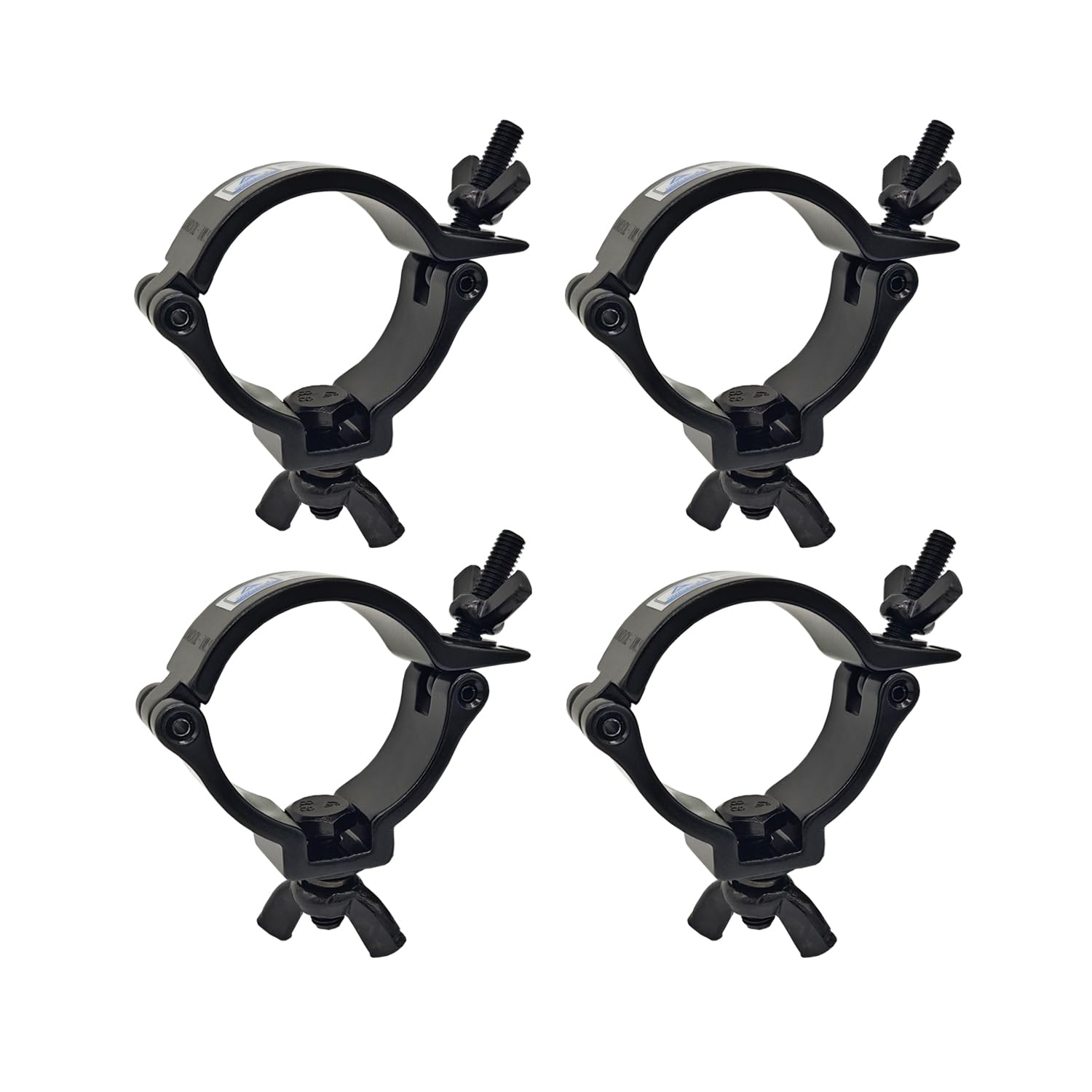 4 Pack 2.28-2.36 Inch Stage Lighting Clamp Heavy Duty 220lb Aluminum Light Truss O-Clamp Fit OD 58-60mm of Pipes for DJ Par Ligh