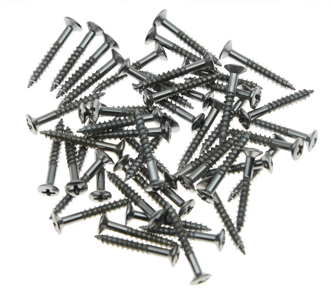 Pack Of 50 Guitar Humbucker Pickup Ring Mounting Screws Pickup Frame Surround Screws For Les Paul Sg Chrome