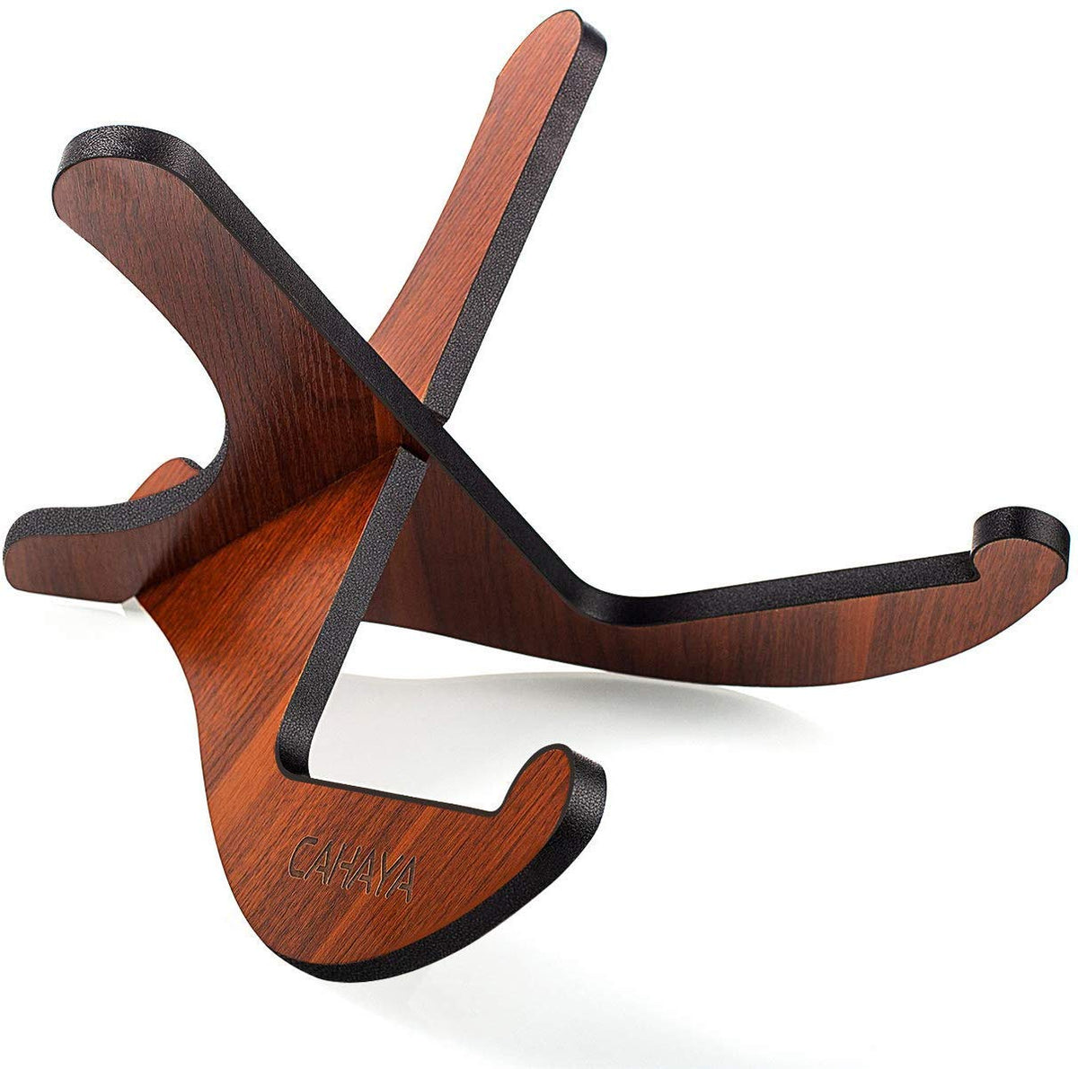 Cahaya Guitar Stand Universal Wooden Guitar Stand X-Frame Style Portable String Instrument Holder With Soft Rubber Covering For