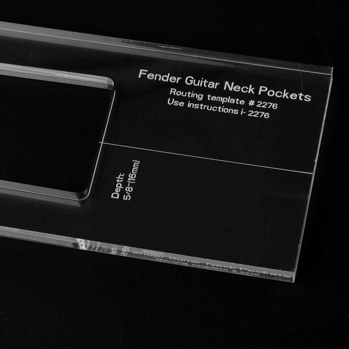 Musiclily Pro CNC Accurate Acrylic Guitar Neck Routing Templates for Standard Tele