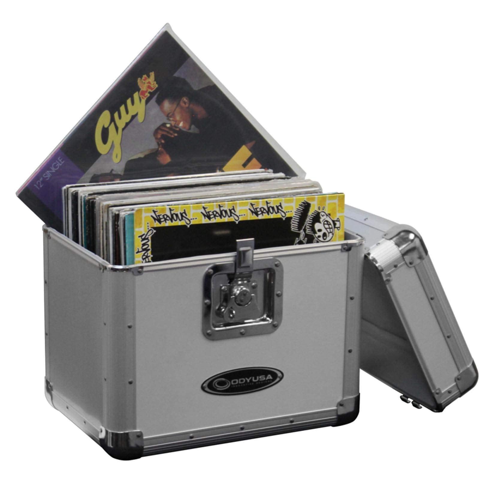 Odyssey KROM Series Silver Record/Utility Case for 70 12 Vinyl Records & LPs