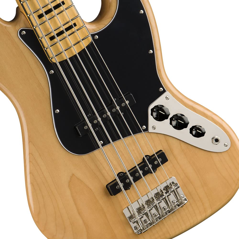 Squier Classic Vibe 70s 5-String Jazz Bass, Natural, Maple Fingerboard