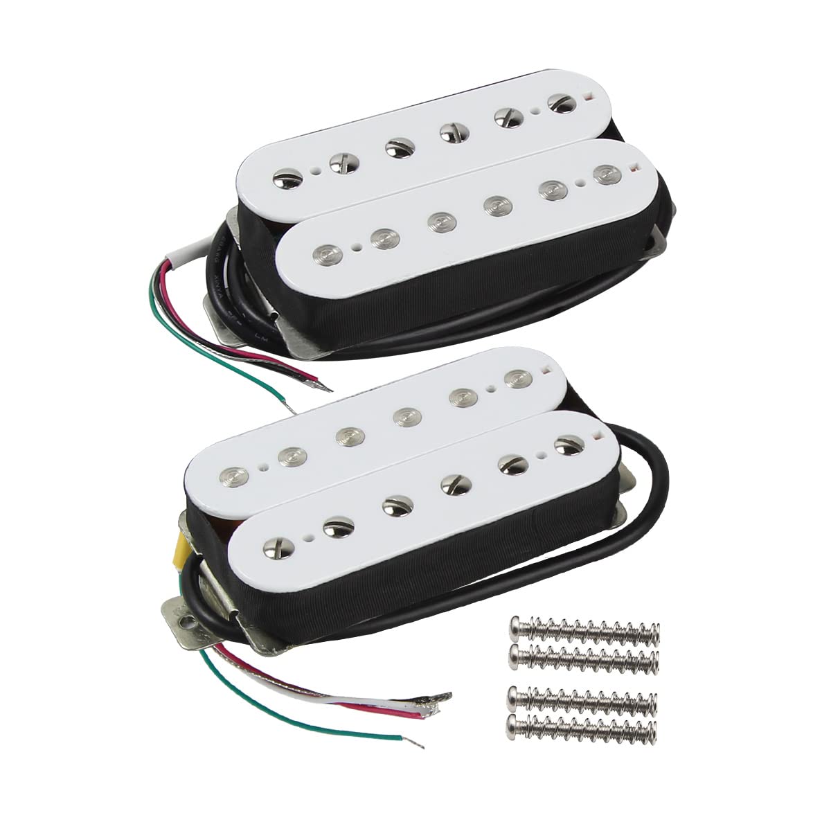 Fleor Alnico 2 Humbucker Pickup Hba2 Electric Guitar Humbucker Neck And Bridge Pickup Set, White