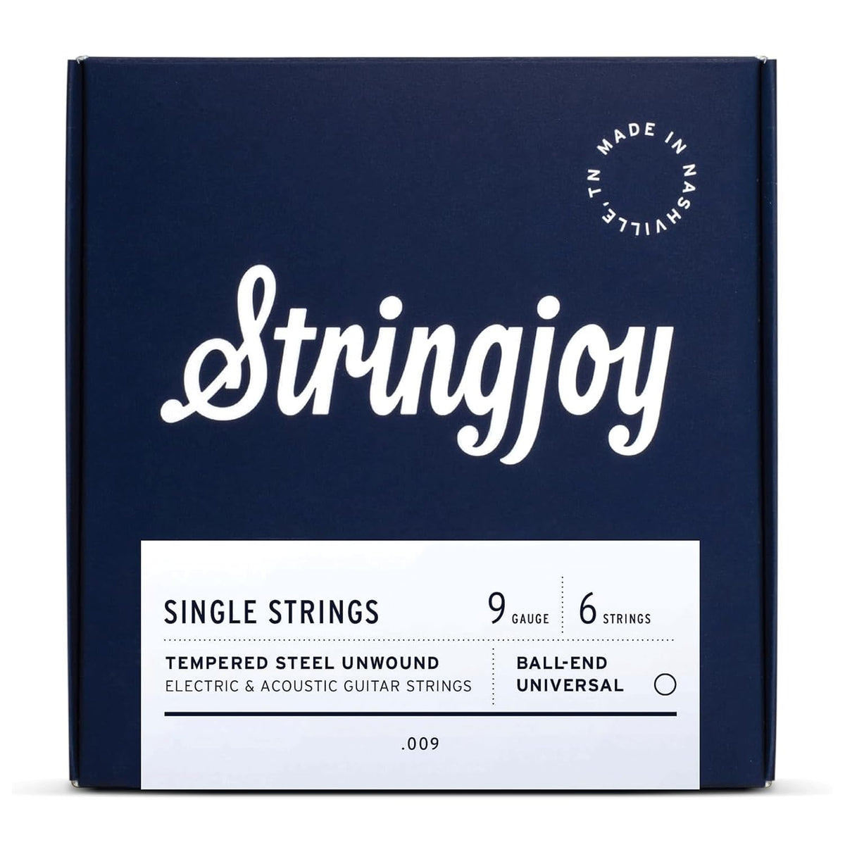 Stringjoy Sst10 Single Electric Guitar Strings, .010 Gauge For Acoustic & Electric Guitar - High-Carbon Steel E Strings, Individ