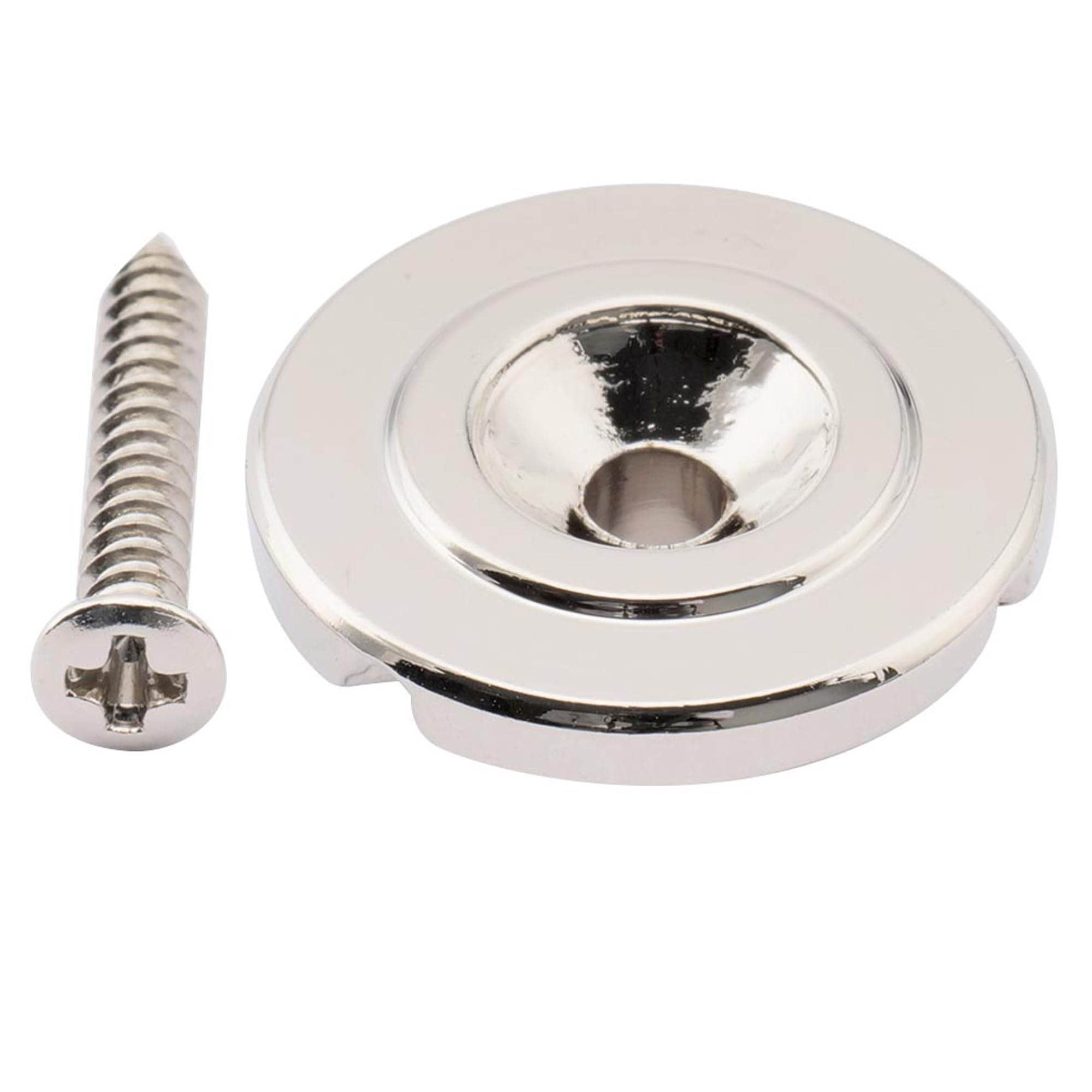 Musiclily Pro Steel 19Mm Round Bass String Tree String Guide Retainer For Electric Bass, Nickel