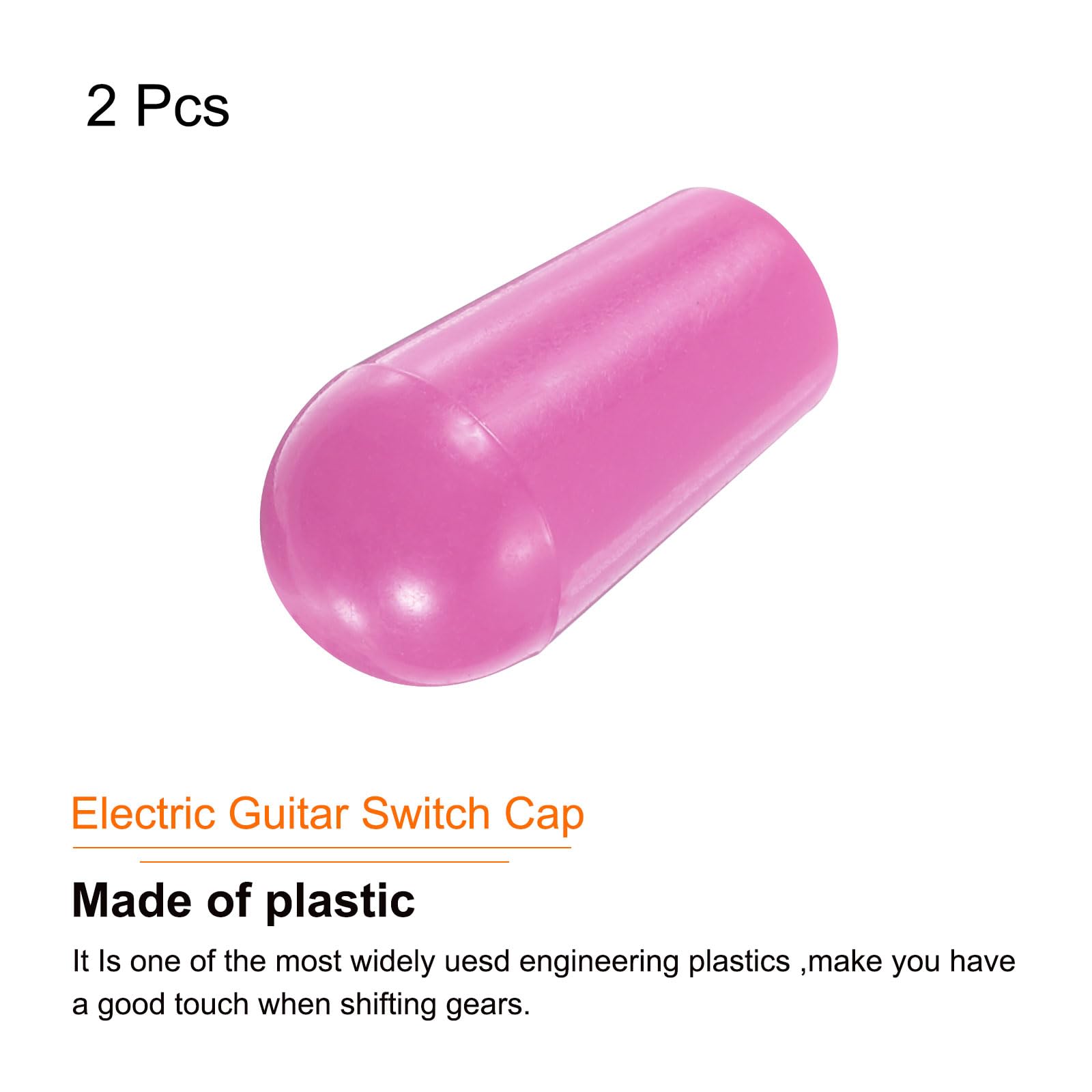 MECCANIXITY 2Pcs Guitar 3 Way Pickup Switch Tip M3.5 Plastic Toggle Switch Knobs for LP Electric Guitar, Purple