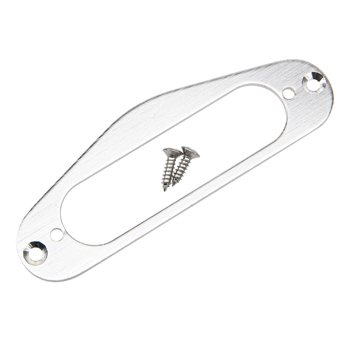 1Pcs Yootones Metal Guitar Single Coil Pickup Mounting Ring With Screws Compatible With Fender Stratocaster Strat Guitar (Silver