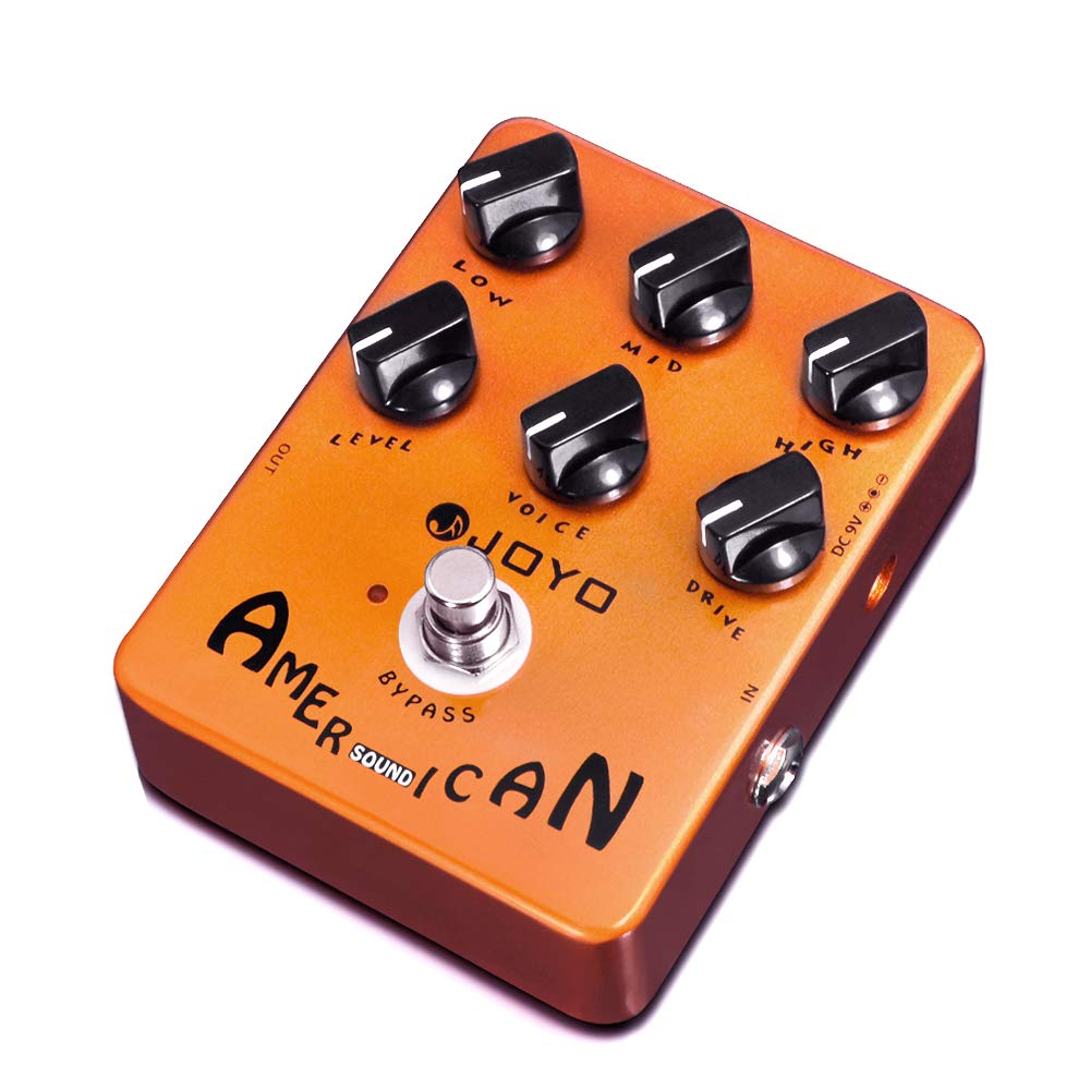JOYO American Sound Amp Simulator Pedal of Fd 57 Deluxe Amplifier from Clean to Overdrive Sound for Electric Guitar Effect - Byp