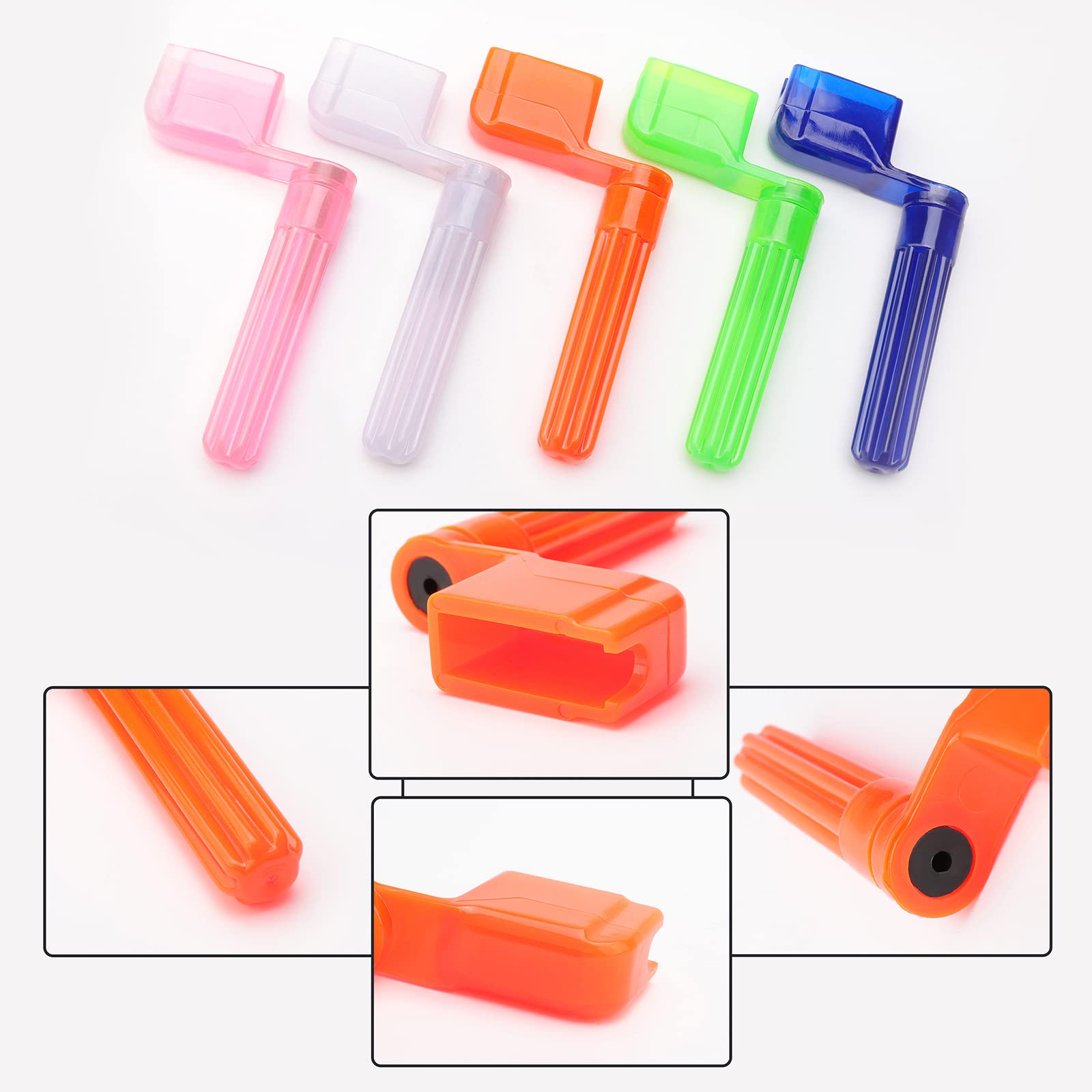 Acoustic Electric Guitar String Winder Multi-Color Guitar Peg String Winder Pin Remover Pack of 5