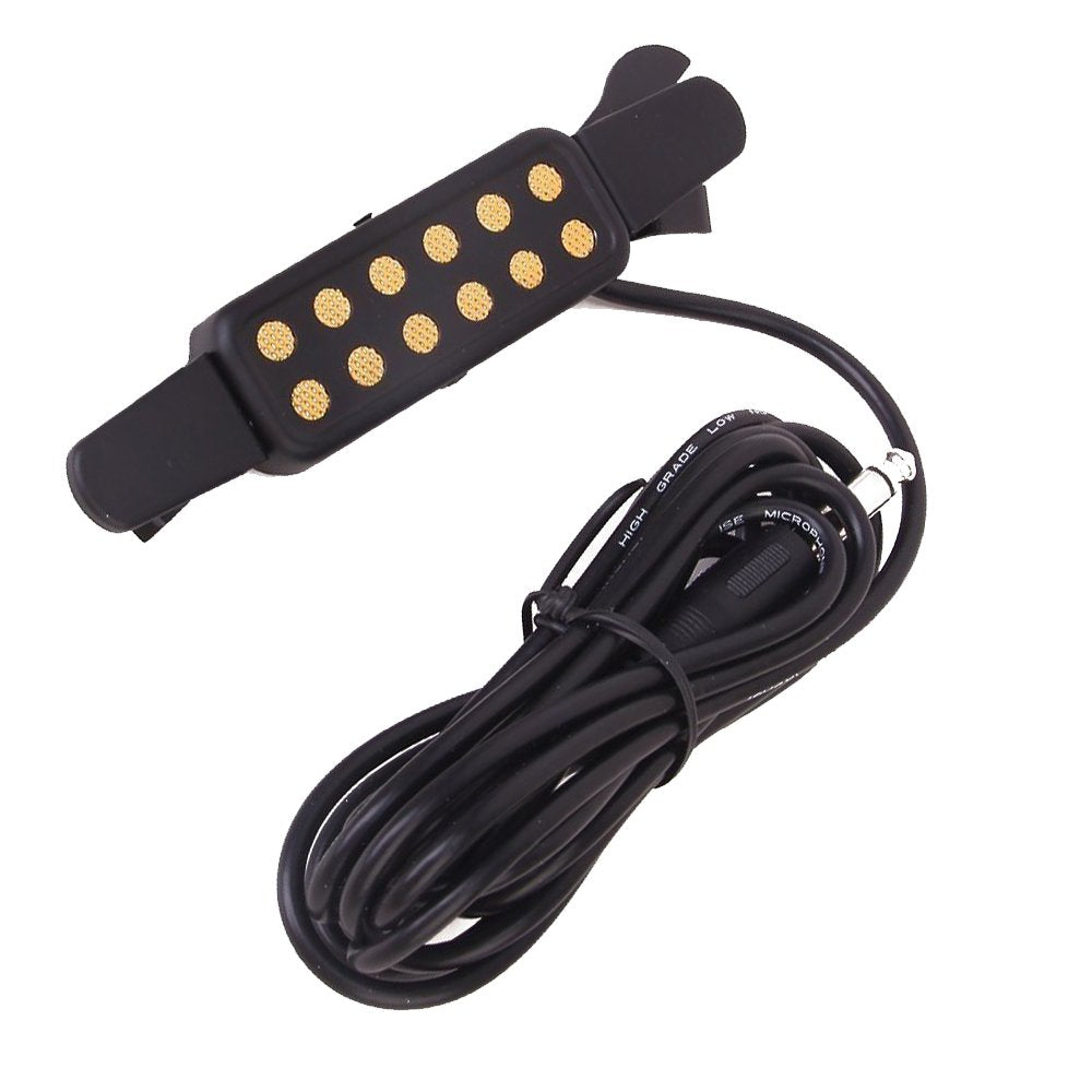 LUVAY Guitar Pickup Acoustic Electric Transducer for Acoustic Guitar, Cable Length 10 (Gold)