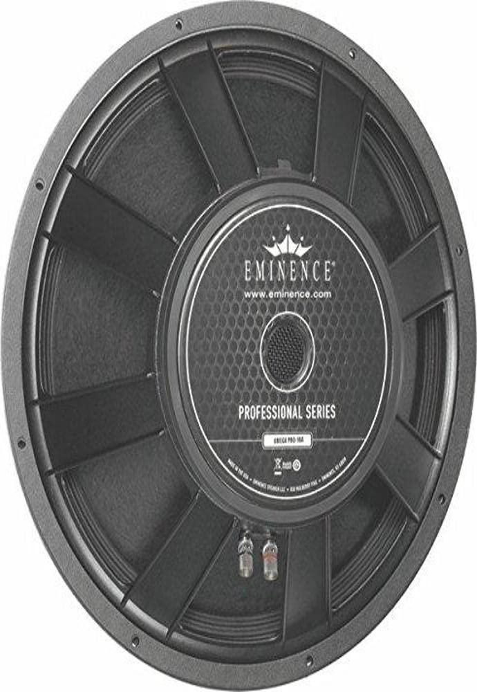 18-in Pro Audio Subwoofer 4-in Voice Coil / 8 Ohms / 109 oz. Ferrite magnet / Vented Scoop Loading Horn Loading
